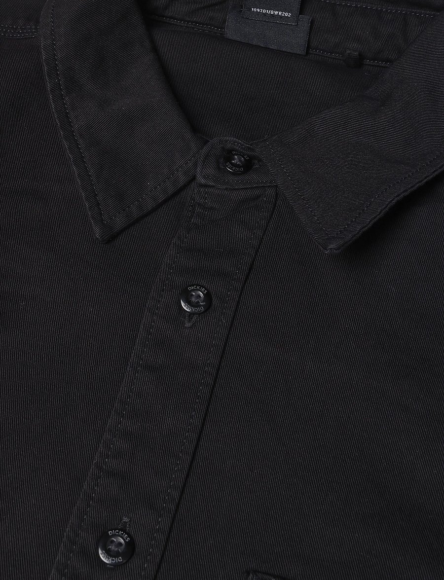 Dickies - 247 GARMENT DYED WORK SHIRT - triibulised särgid - black - 2