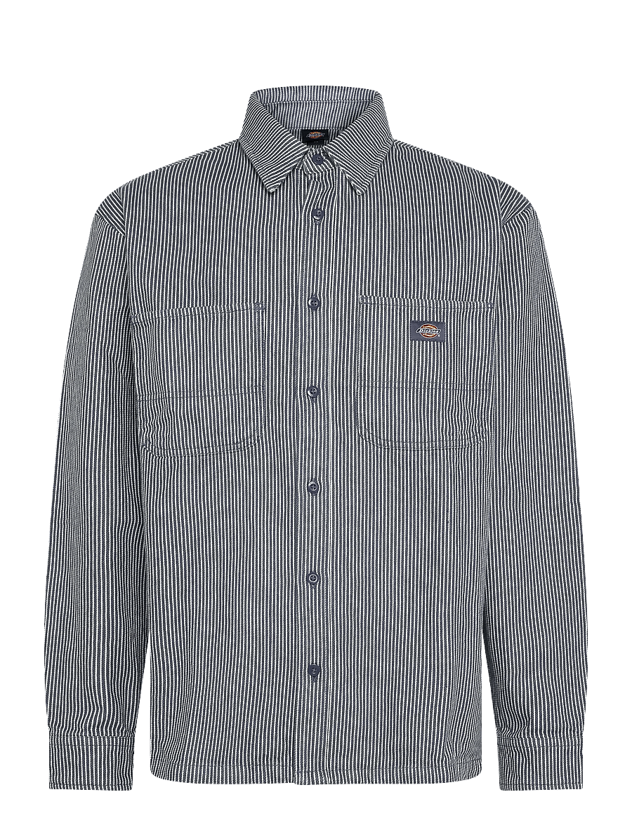 Dickies - 247 GARMENT DYED WORK SHIRT - gestreifte hemden - retro indigo - 0