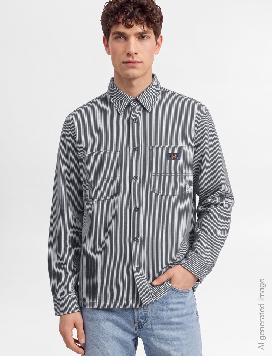 Dickies - 247 GARMENT DYED WORK SHIRT - striped shirts - retro indigo - 3