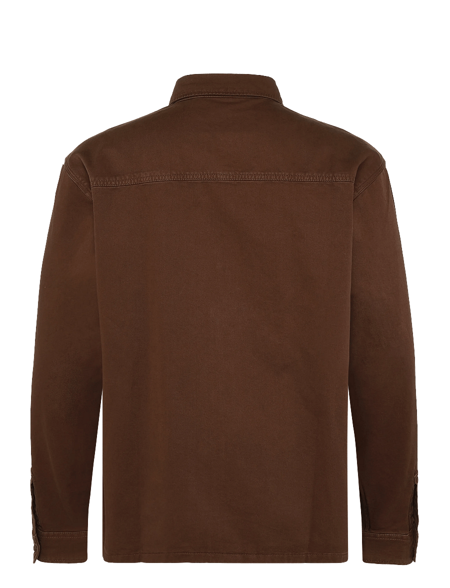 Dickies - 247 GARMENT DYED WORK SHIRT - triibulised särgid - timber brown - 1