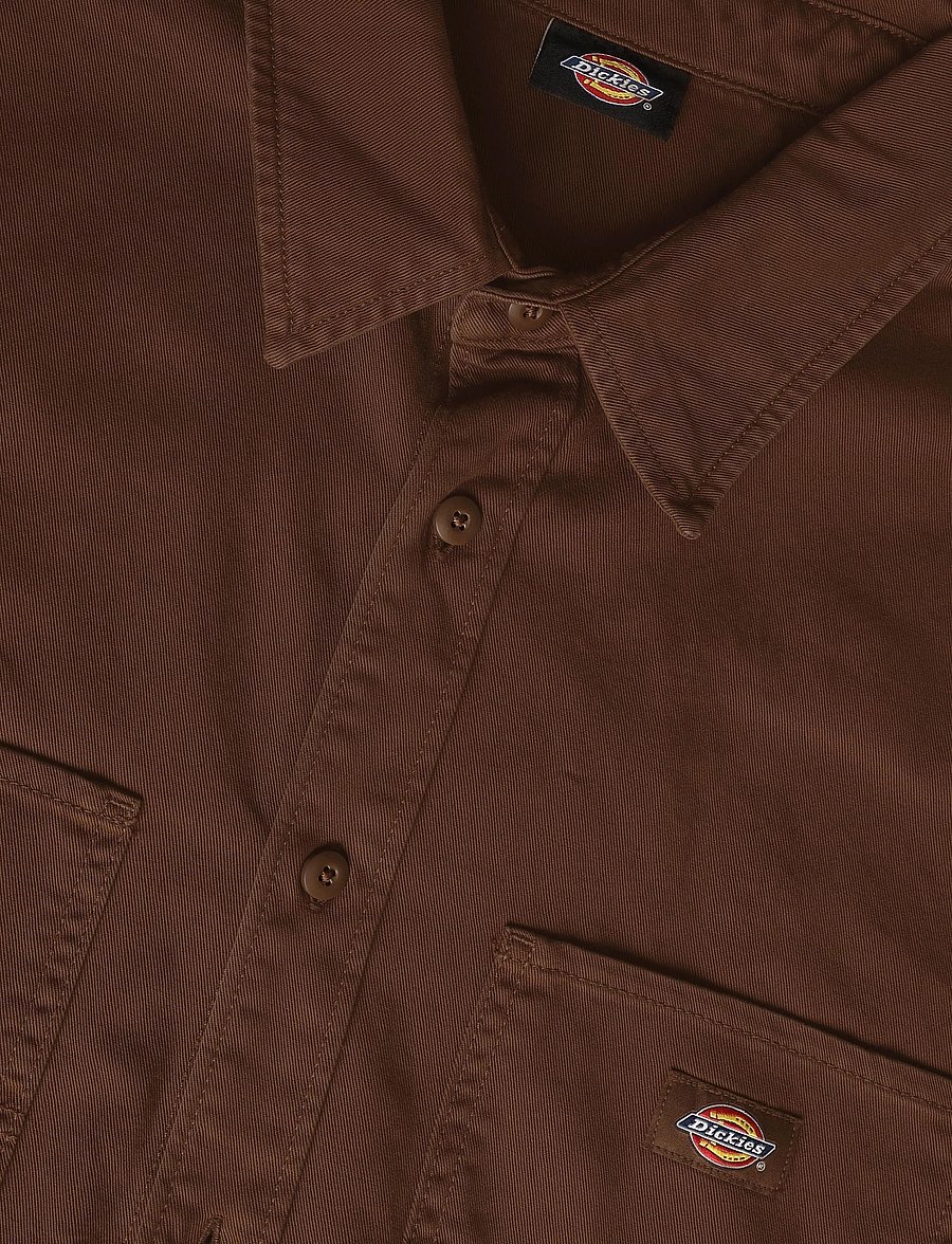 Dickies - 247 GARMENT DYED WORK SHIRT - triibulised särgid - timber brown - 2