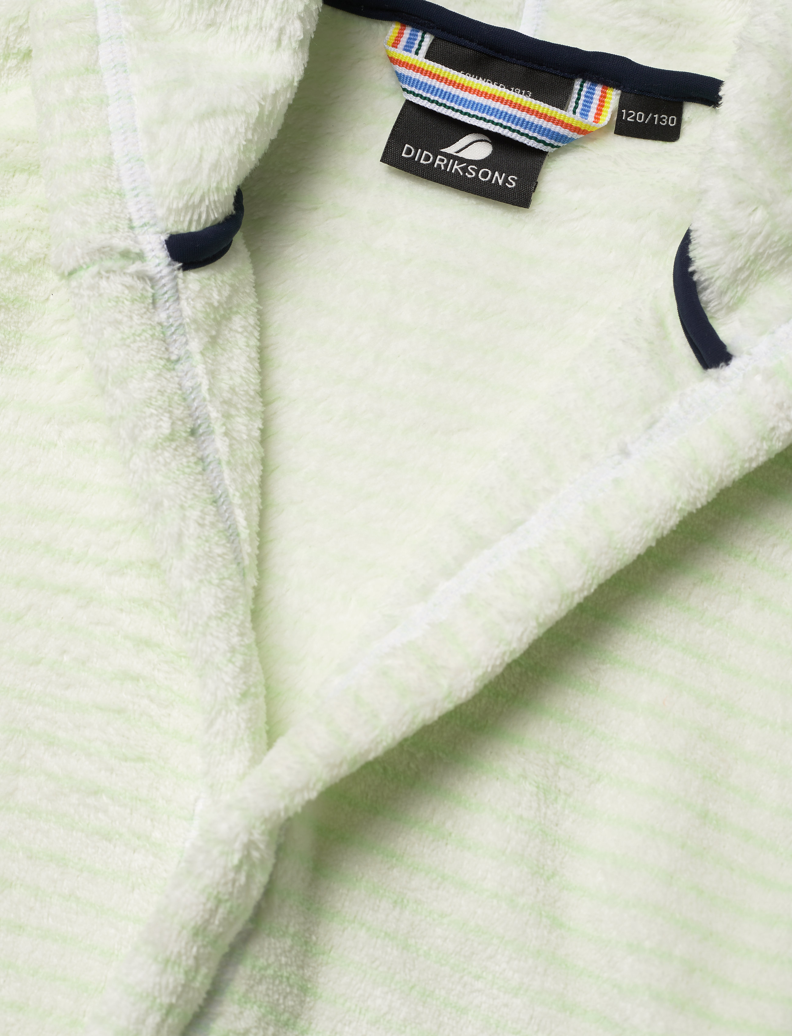 Didriksons - PIER KIDS BEACH ROBE - split green simple stripe - 2