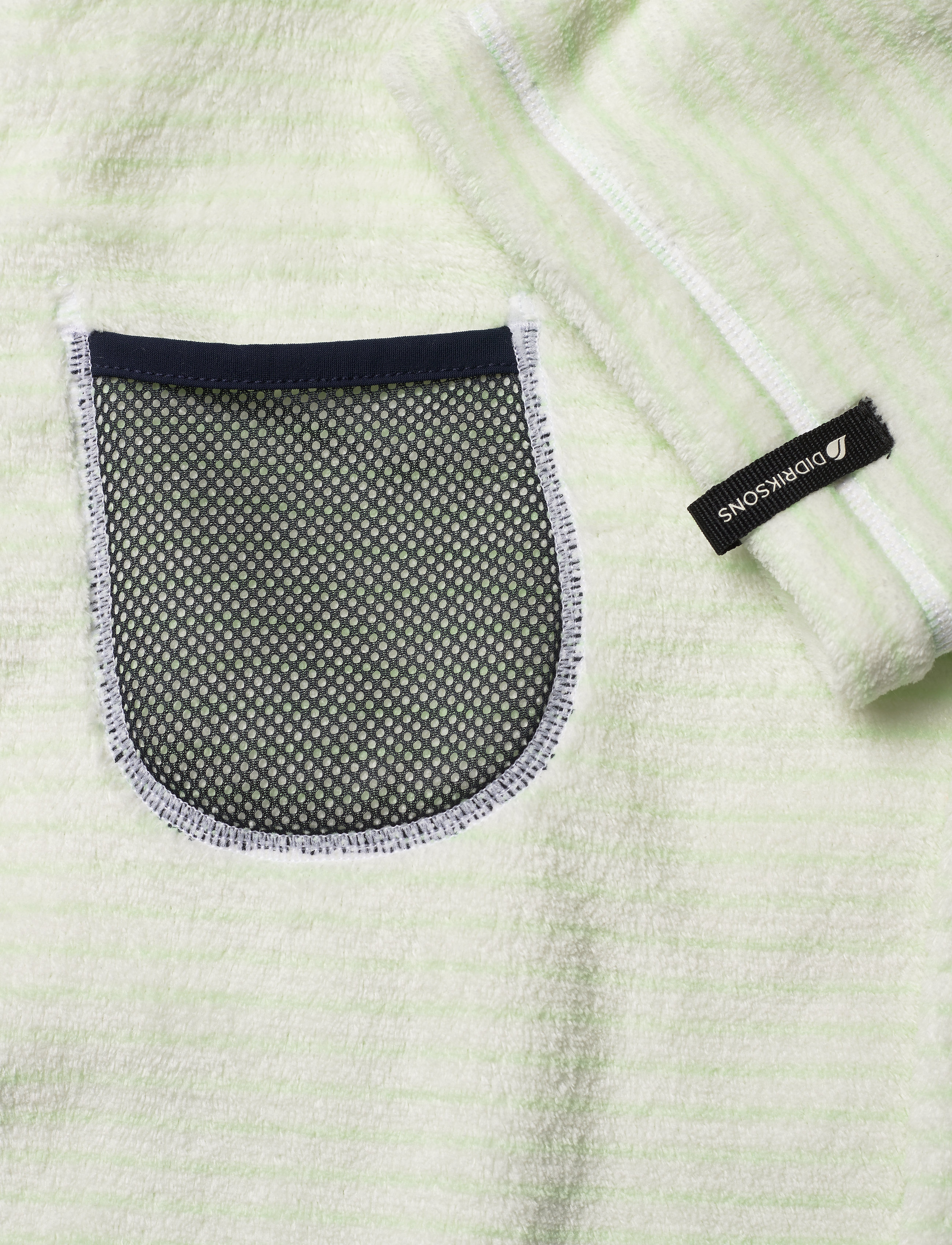 Didriksons - PIER KIDS BEACH ROBE - split green simple stripe - 4