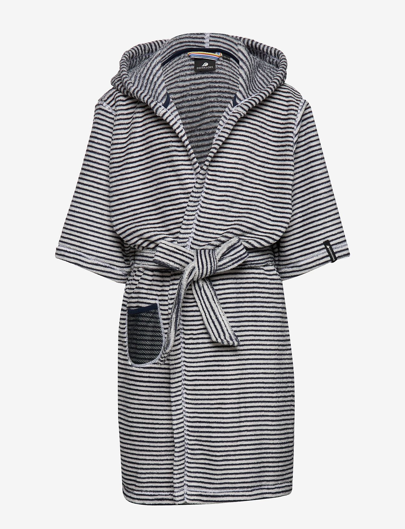 Didriksons - PIER KIDS BEACH ROBE - navy simple stripe - 0