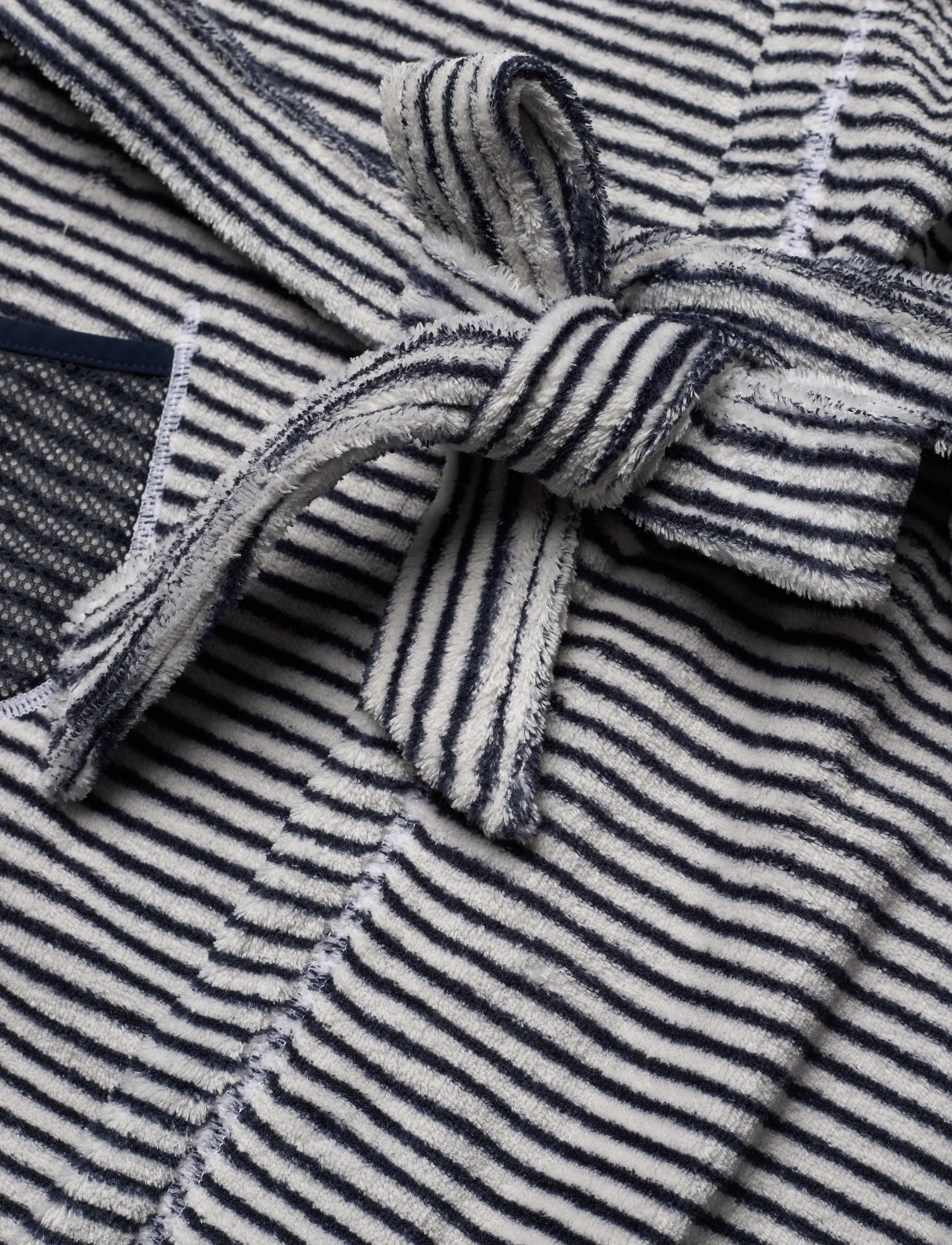 Didriksons - PIER KIDS BEACH ROBE - navy simple stripe - 3