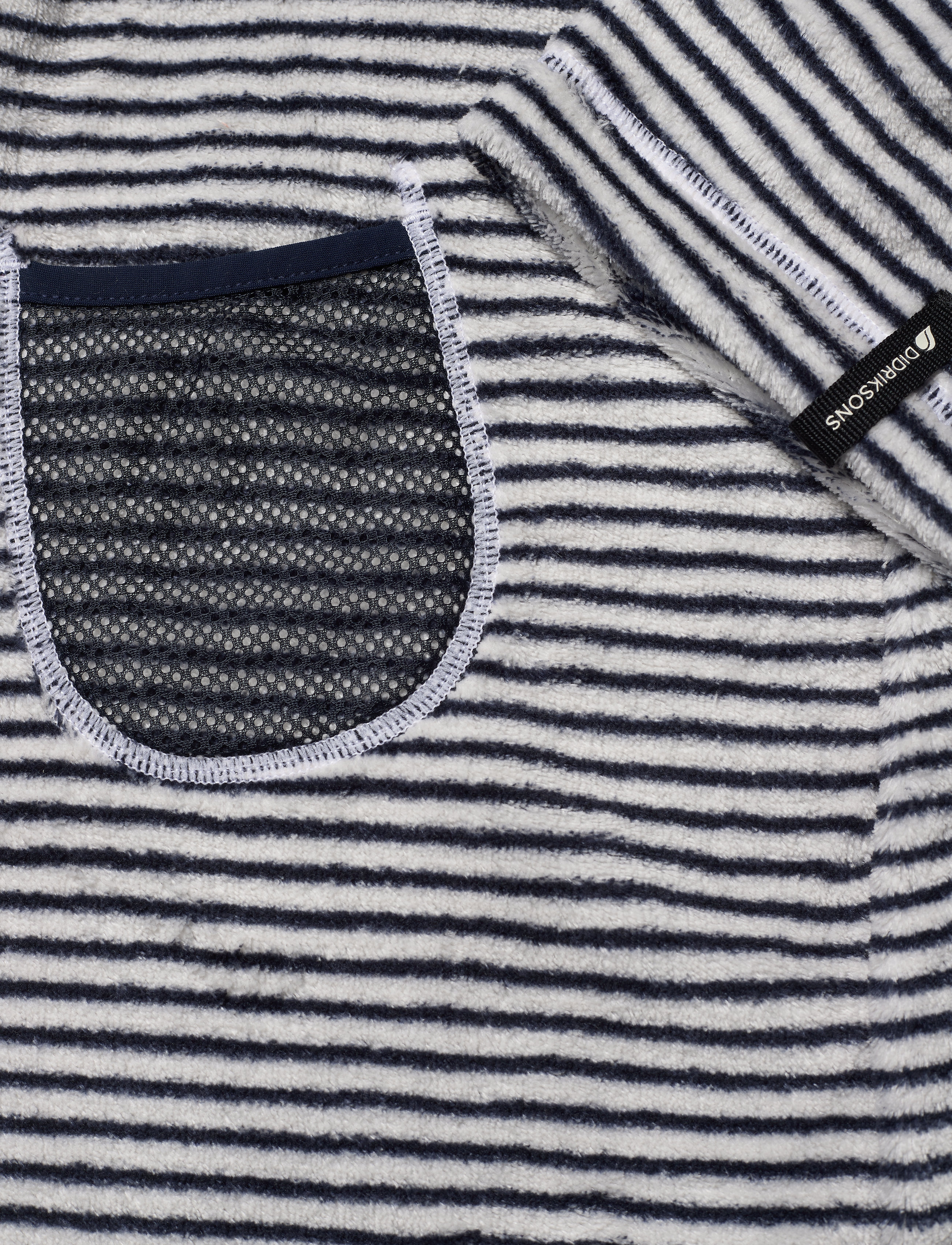 Didriksons - PIER KIDS BEACH ROBE - navy simple stripe - 4