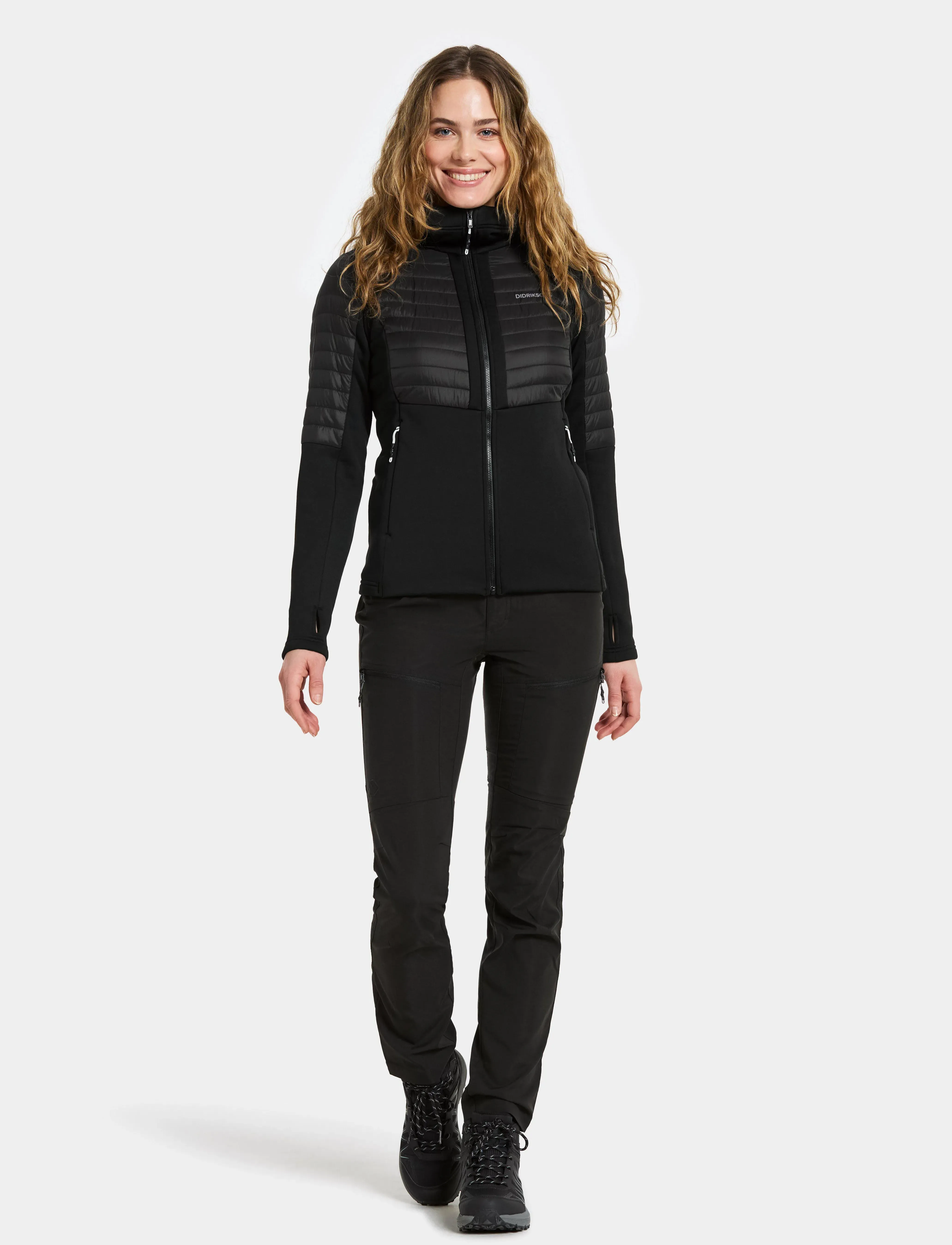 Didriksons - Annema Full-Zip - sweatshirts - black - 3