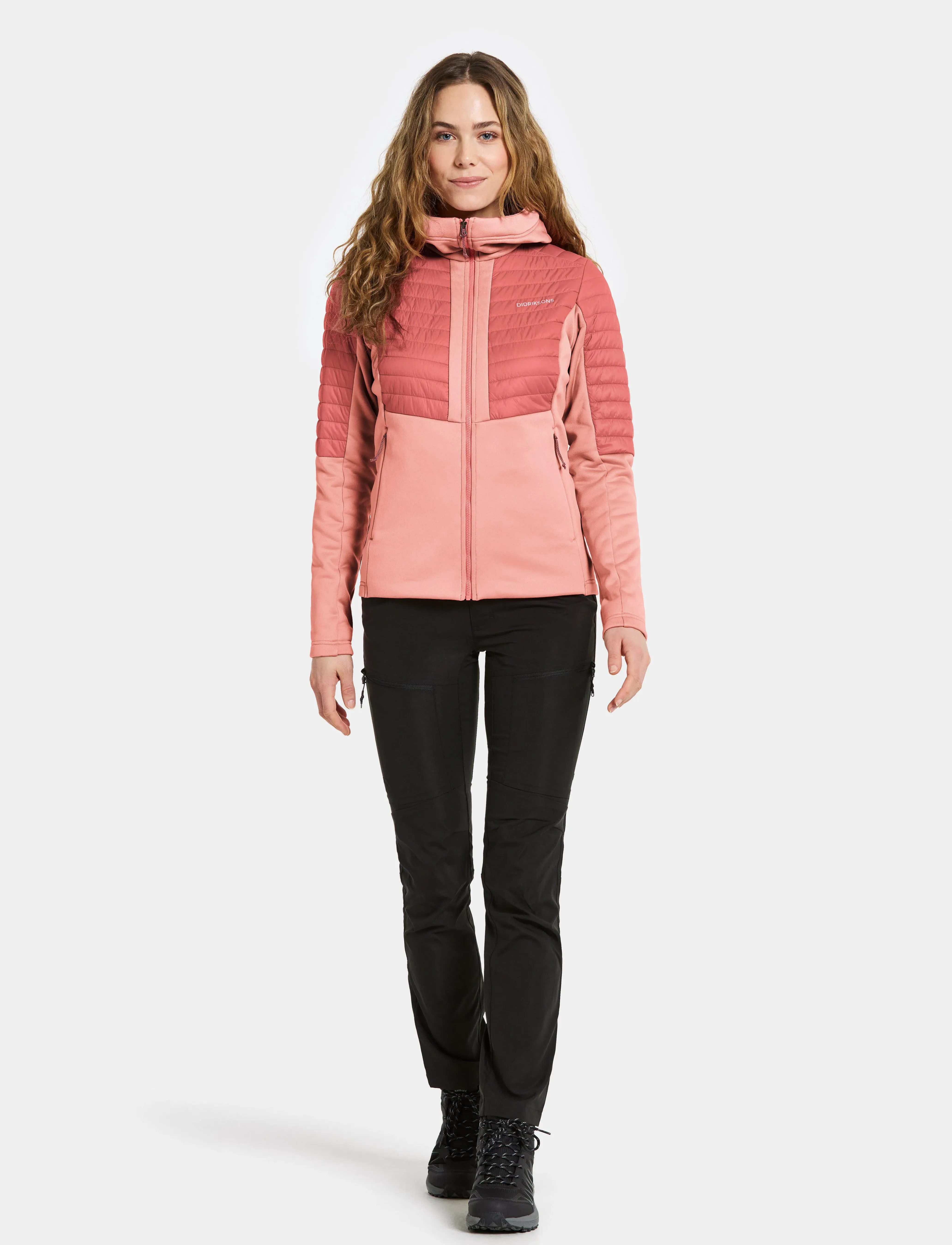 Didriksons - Annema Full-Zip - hættetrøjer - powder pink - 3
