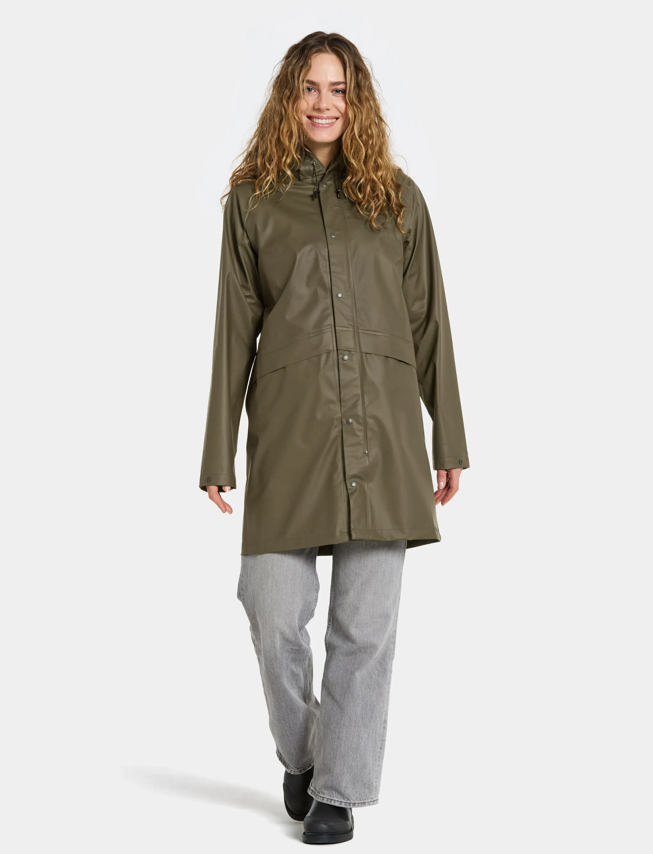 Didriksons - AVON USX PARKA - regnjackor - fog green - 3