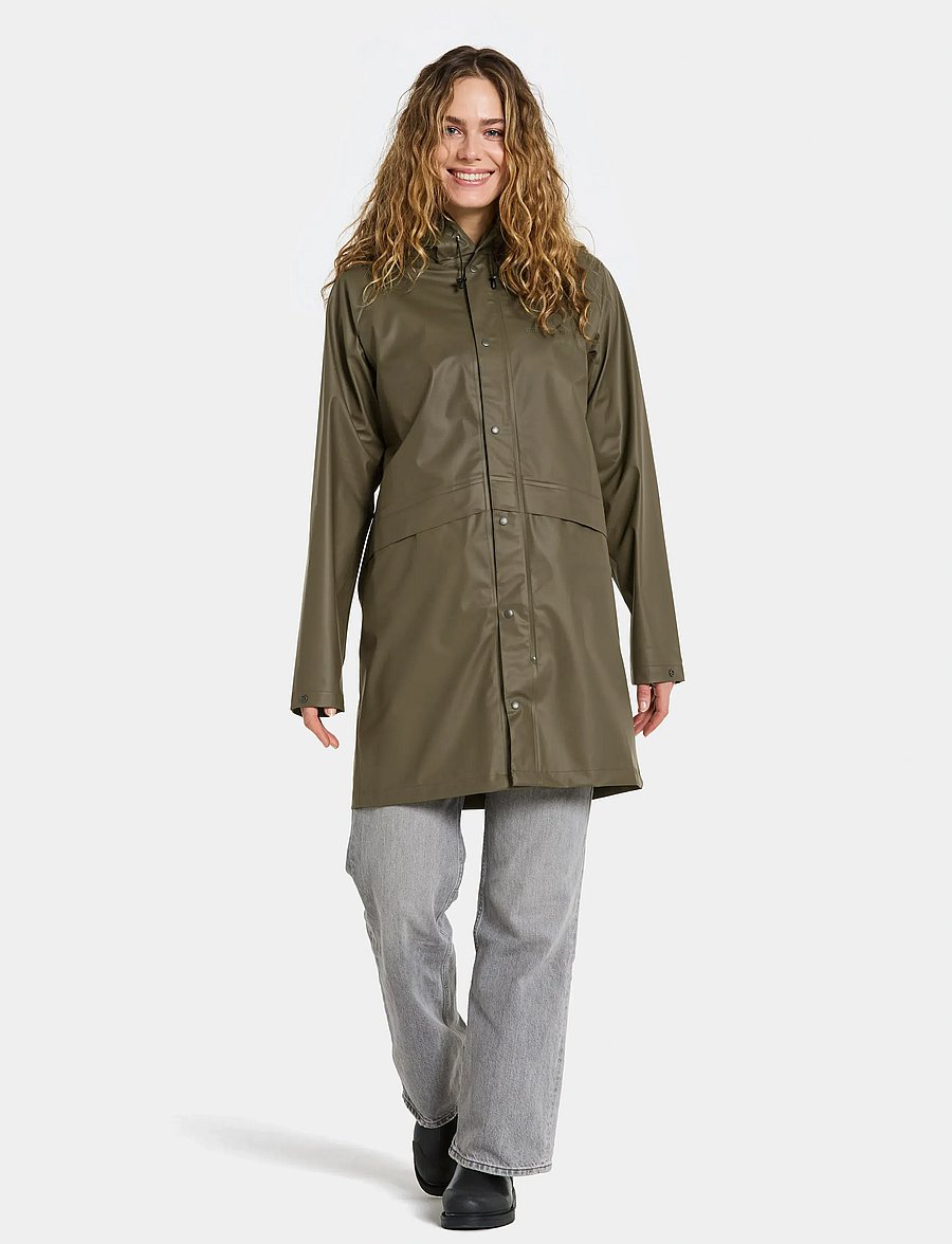 Didriksons - AVON USX PARKA - regnjackor - fog green - 3