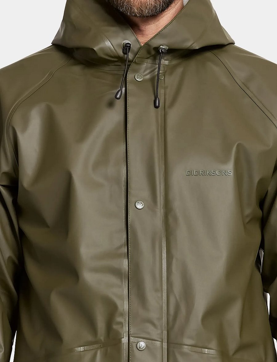 Didriksons - AVON USX JKT 2 - regnjackor - fog green - 0