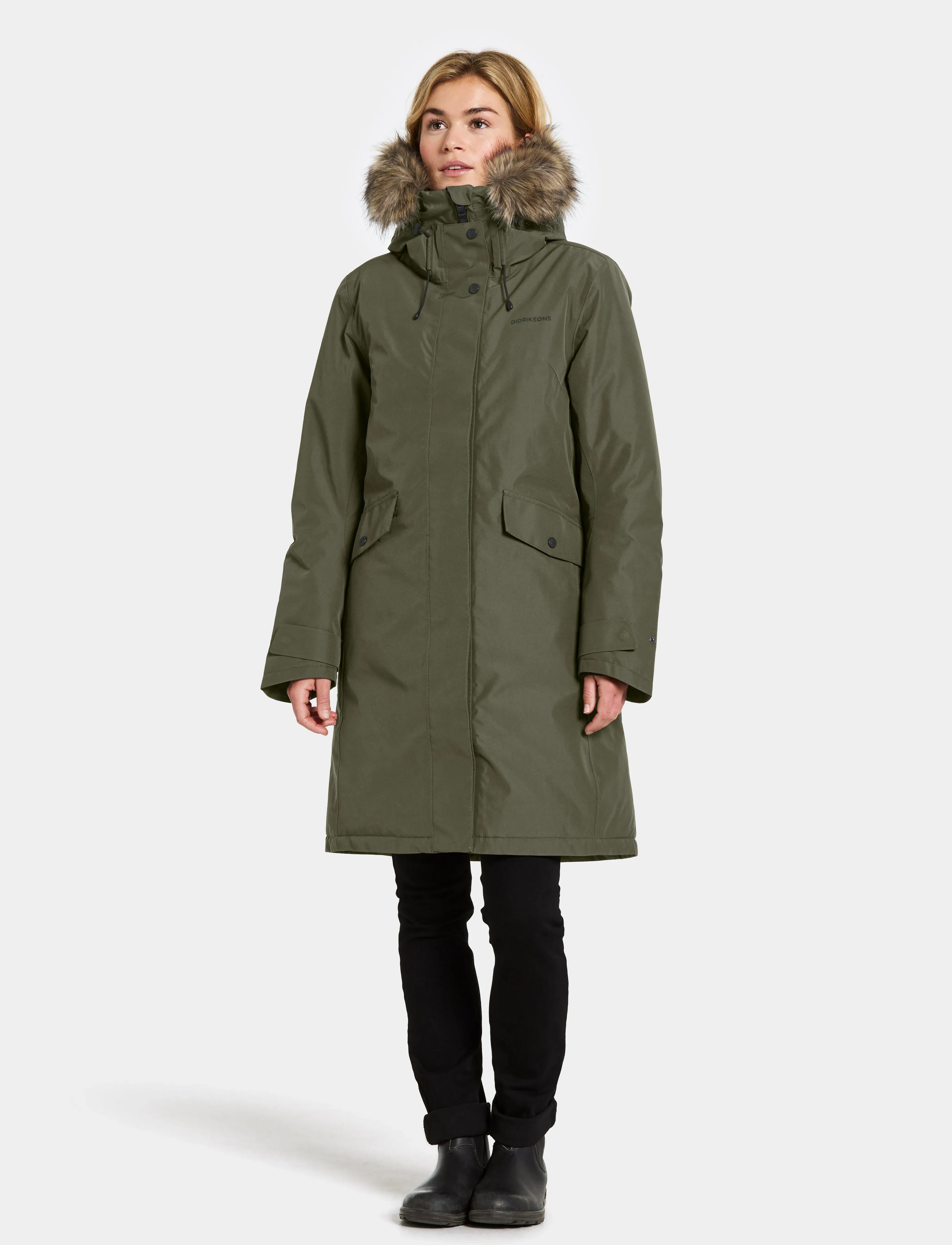 Didriksons - Erika Parka - overtøj - deep green - 3
