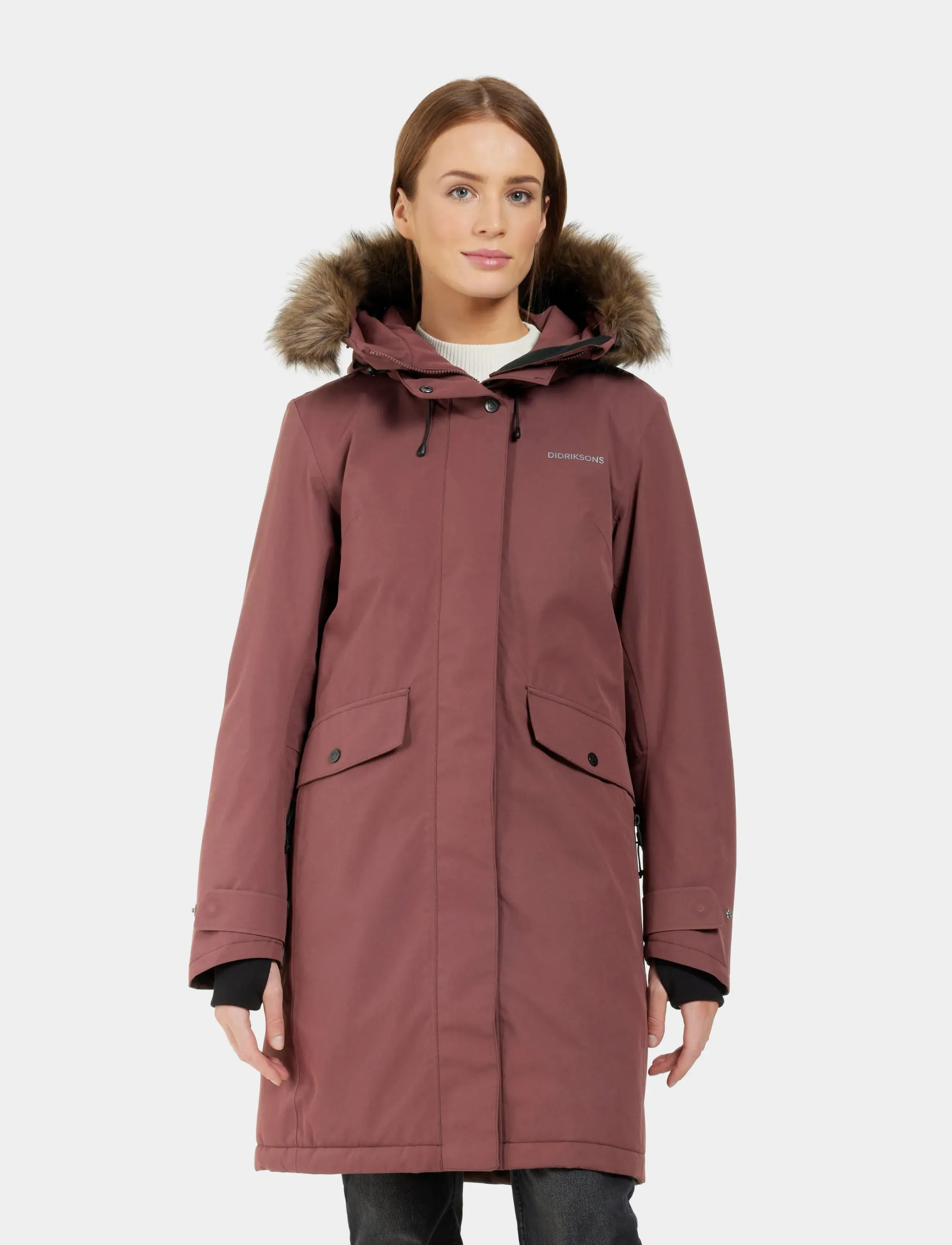Didriksons Erika Parka - Kleidung - OLD RUST / burgundy