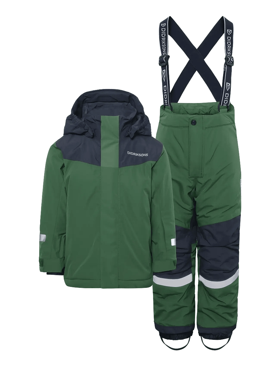 Didriksons - SKARE KIDS SET - virsdrēbes - pine green - 1