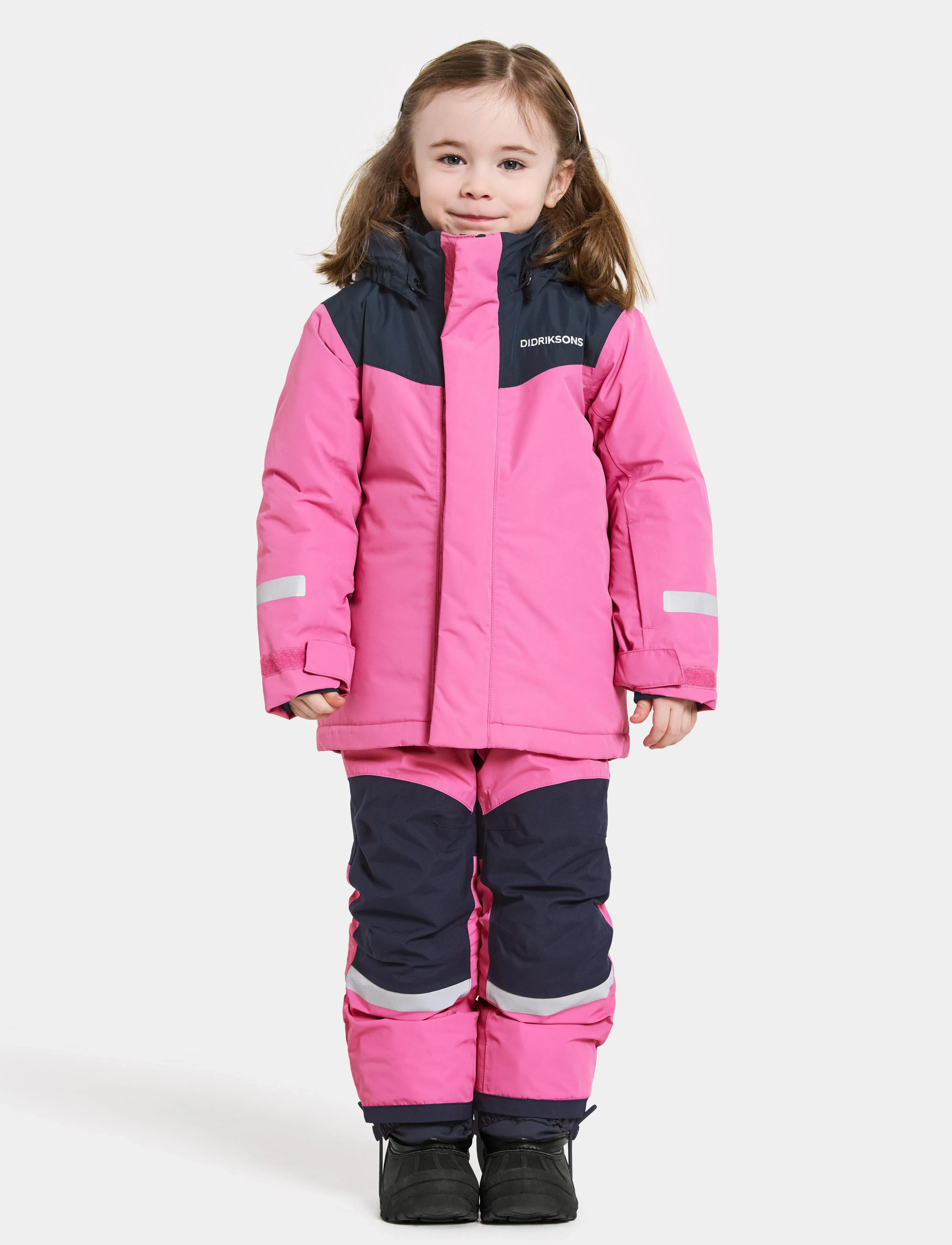 Didriksons Skare Kids Set, 80, Coveralls, Rosa - Snow-ski Coveralls & Sets, Kinder