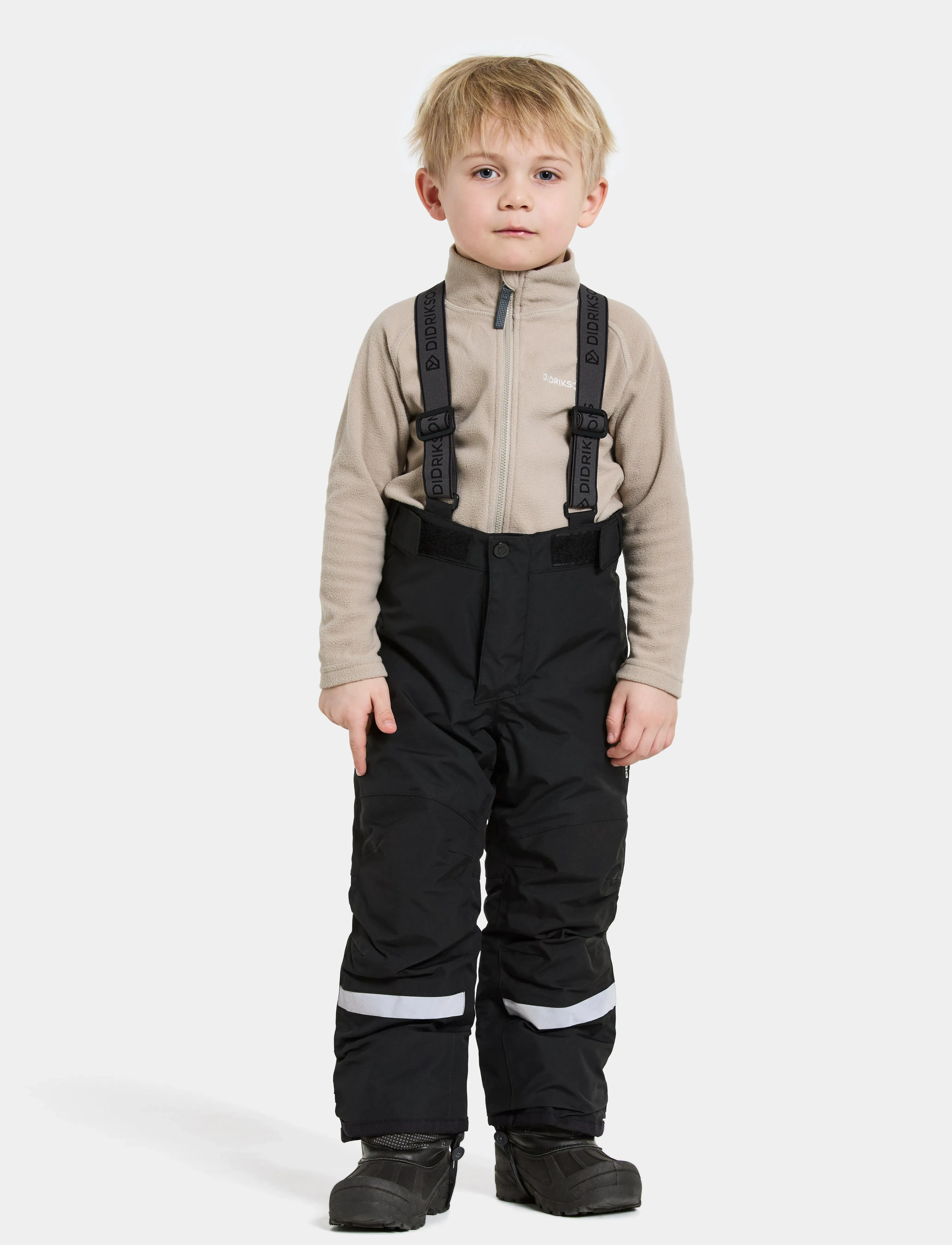 Didriksons Idre Kids Pants 6, 110, Snow-ski Clothing, Schwarz - Pants, Kinder