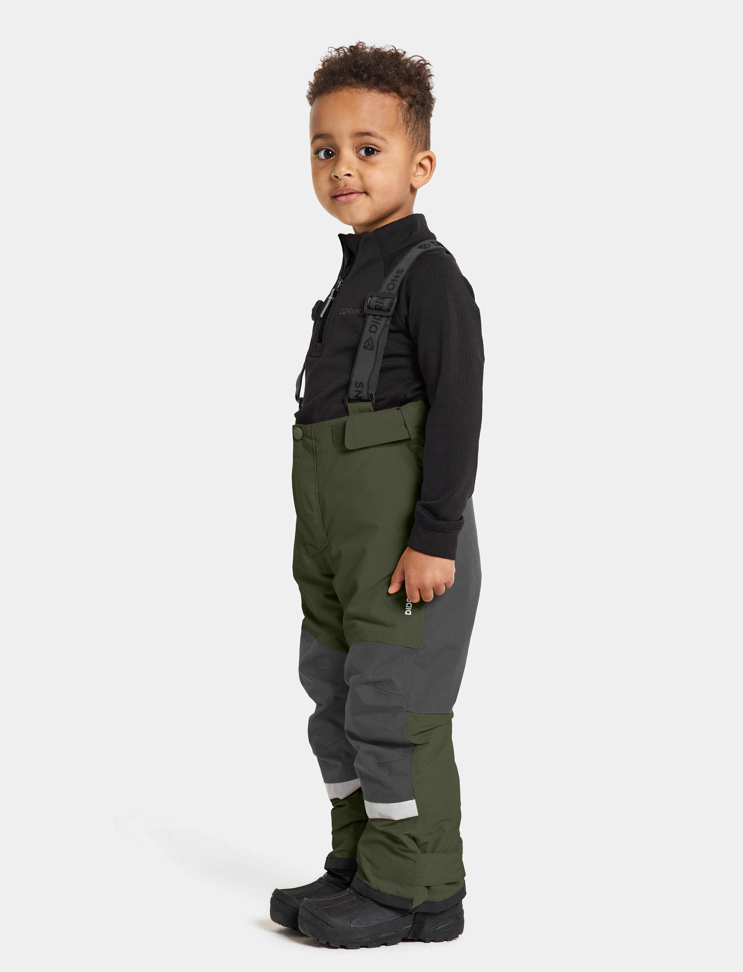 Didriksons - IDRE KIDS PANTS 6 - virsbikses - deep green - 4