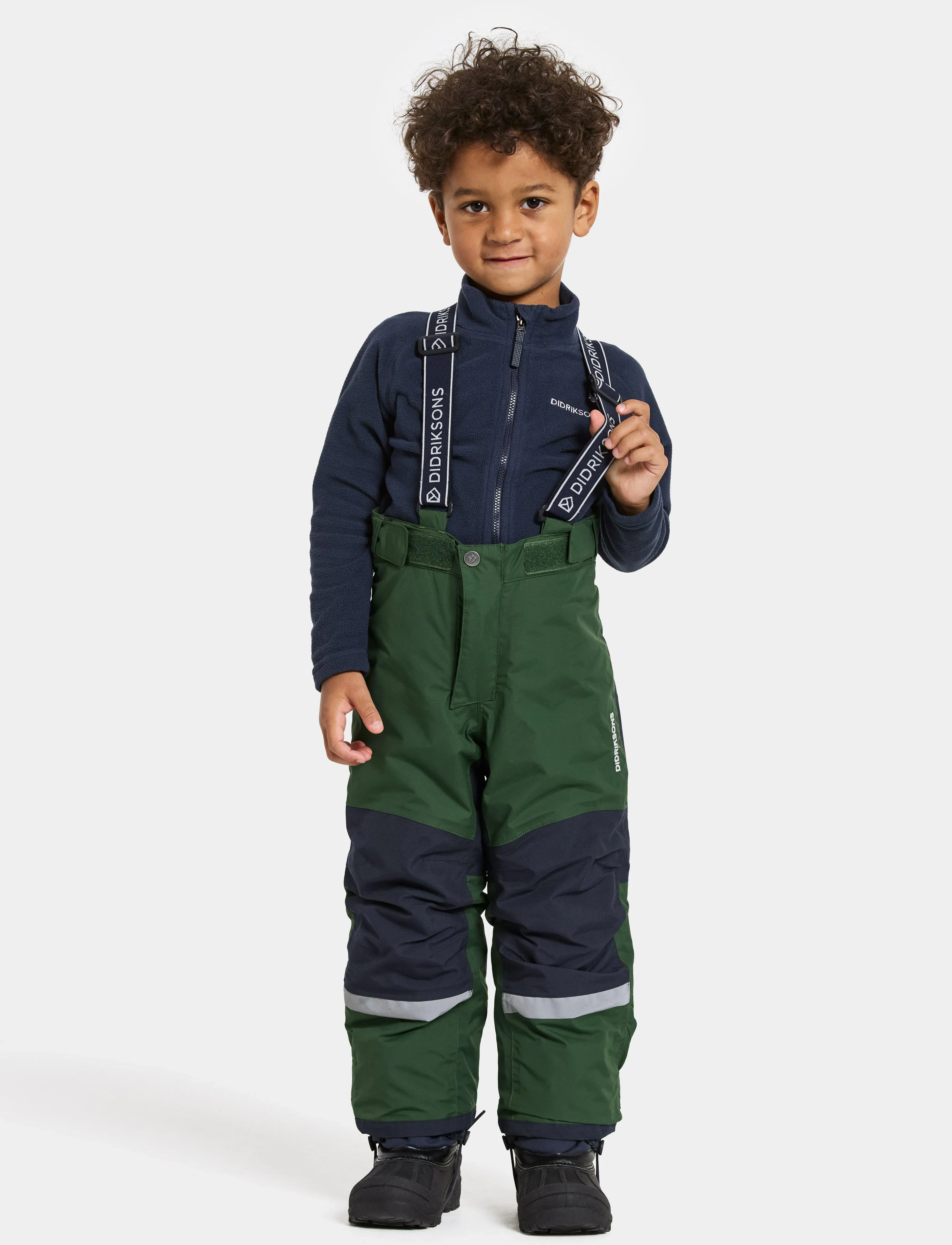 Didriksons Idre Kids Pants 6, 98, Snow-ski Clothing, Grün - Pants, Kinder