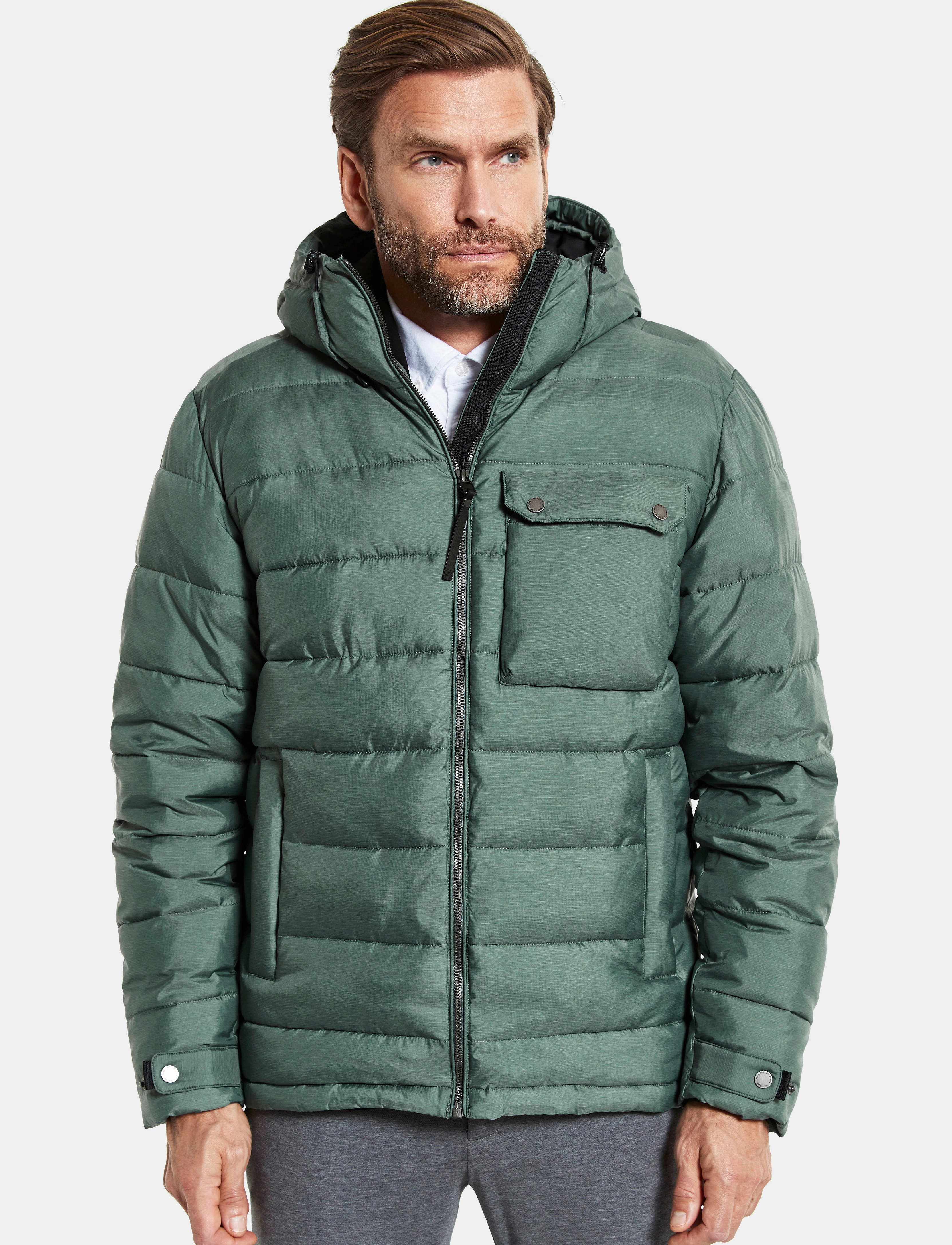 Didriksons - LAGE USX JKT - murky green melange - 2