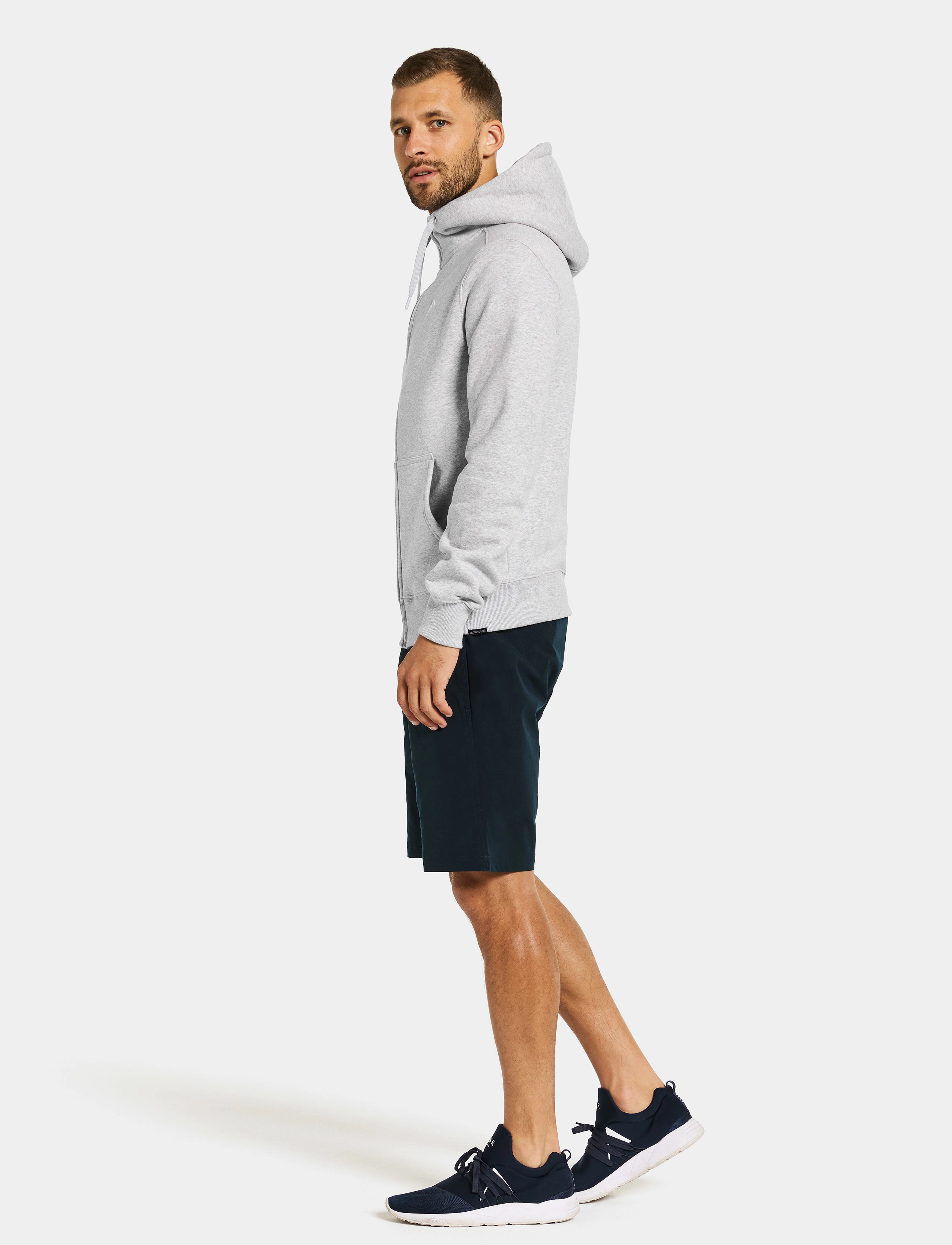 Didriksons - Ven Men's Full-Zip - kapuutsiga dressipluusid - aluminum melange - 5