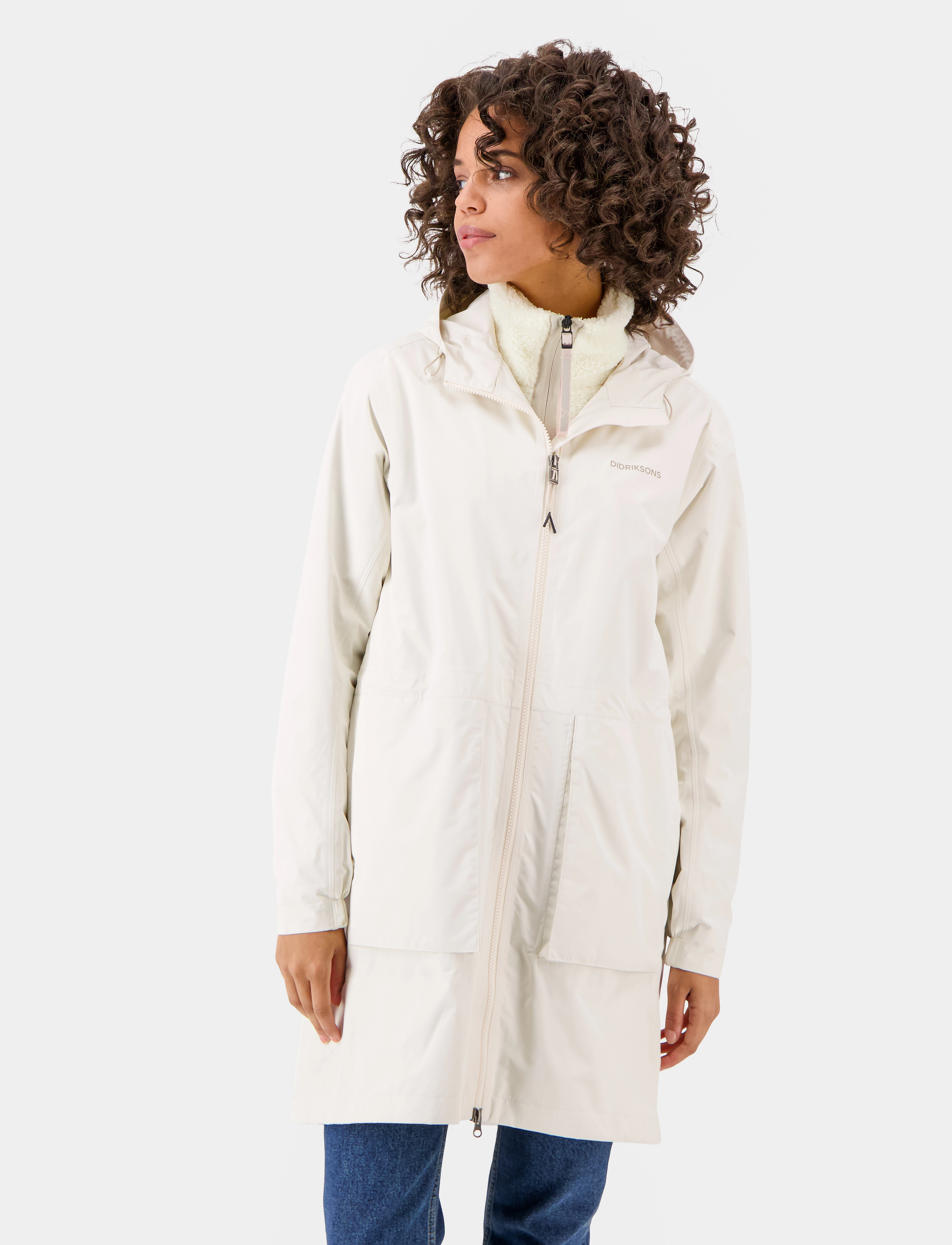 Didriksons BELLA WNS PARKA 2 - Transitional Layering - CREAM WHITE / cream