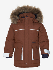 Didriksons - KURE KIDS PARKA 5 - ski jackets - earth brown - 0