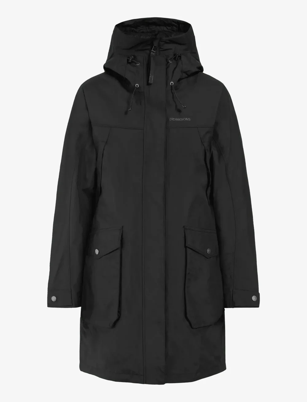 Didriksons - THELMA WNS PARKA 10 - parkasjackor - black - 1