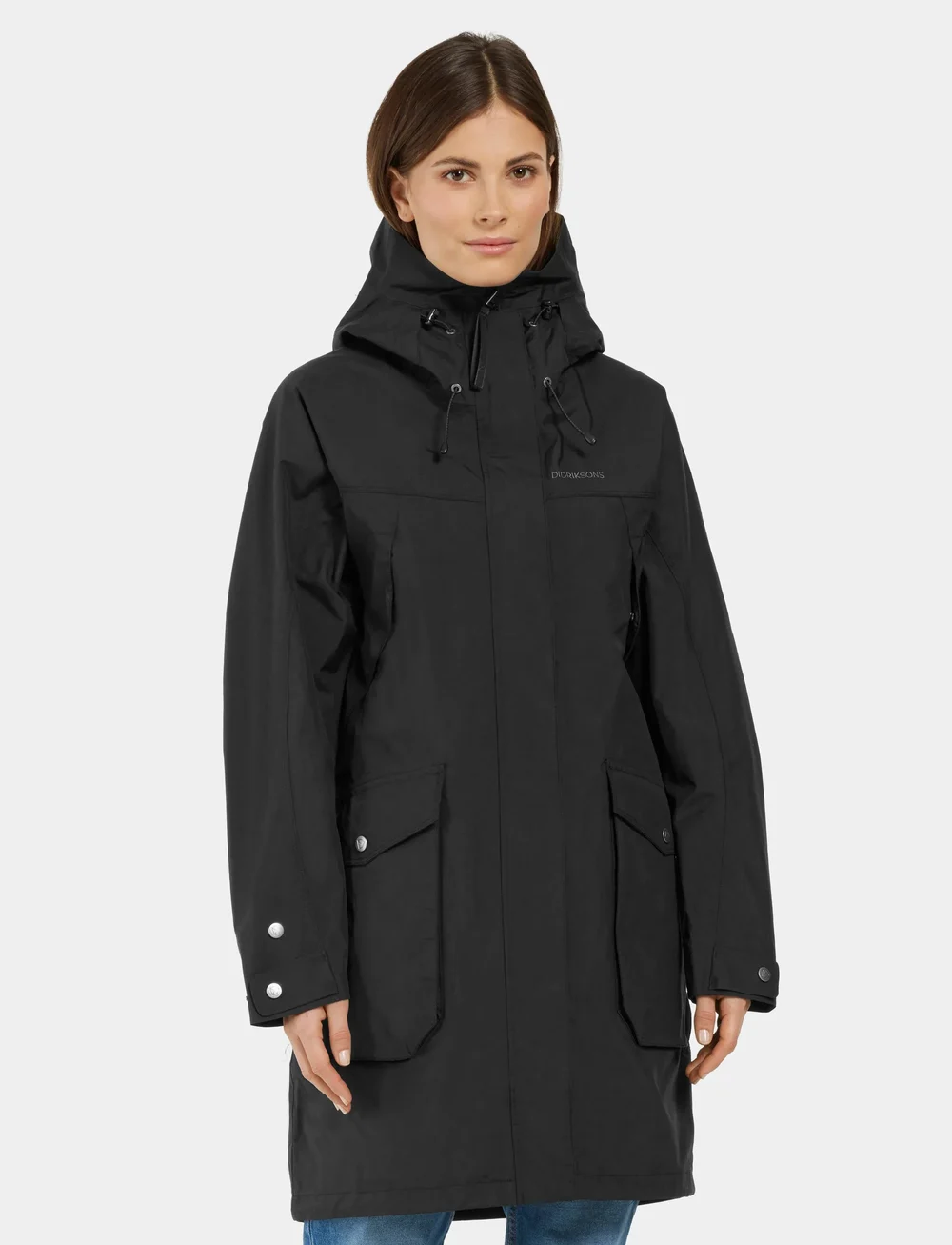 Didriksons - THELMA WNS PARKA 10 - parkasjackor - black - 0