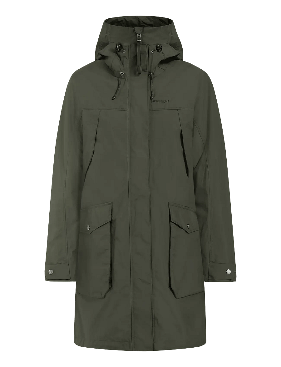 Didriksons - THELMA WNS PARKA 10 - parkasjackor - deep green - 1