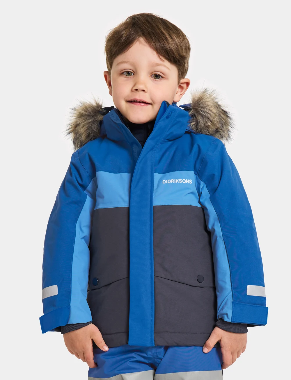 Didriksons - BJRVEN KIDS PARKA 2 - odzież zewnętrzna - classic blue - 0