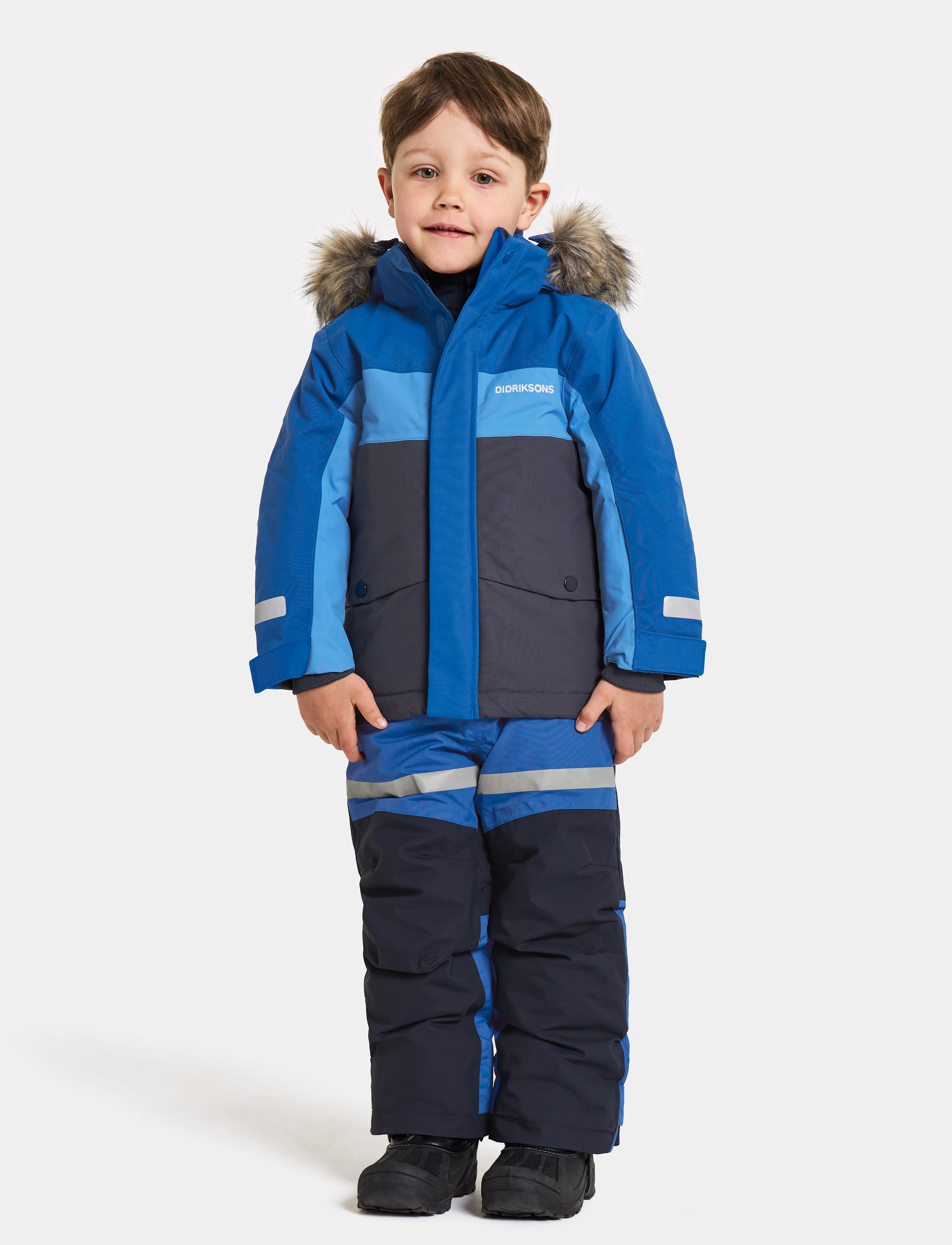 Didriksons - BJRVEN KIDS PARKA 2 - vinterjakker - classic blue - 3