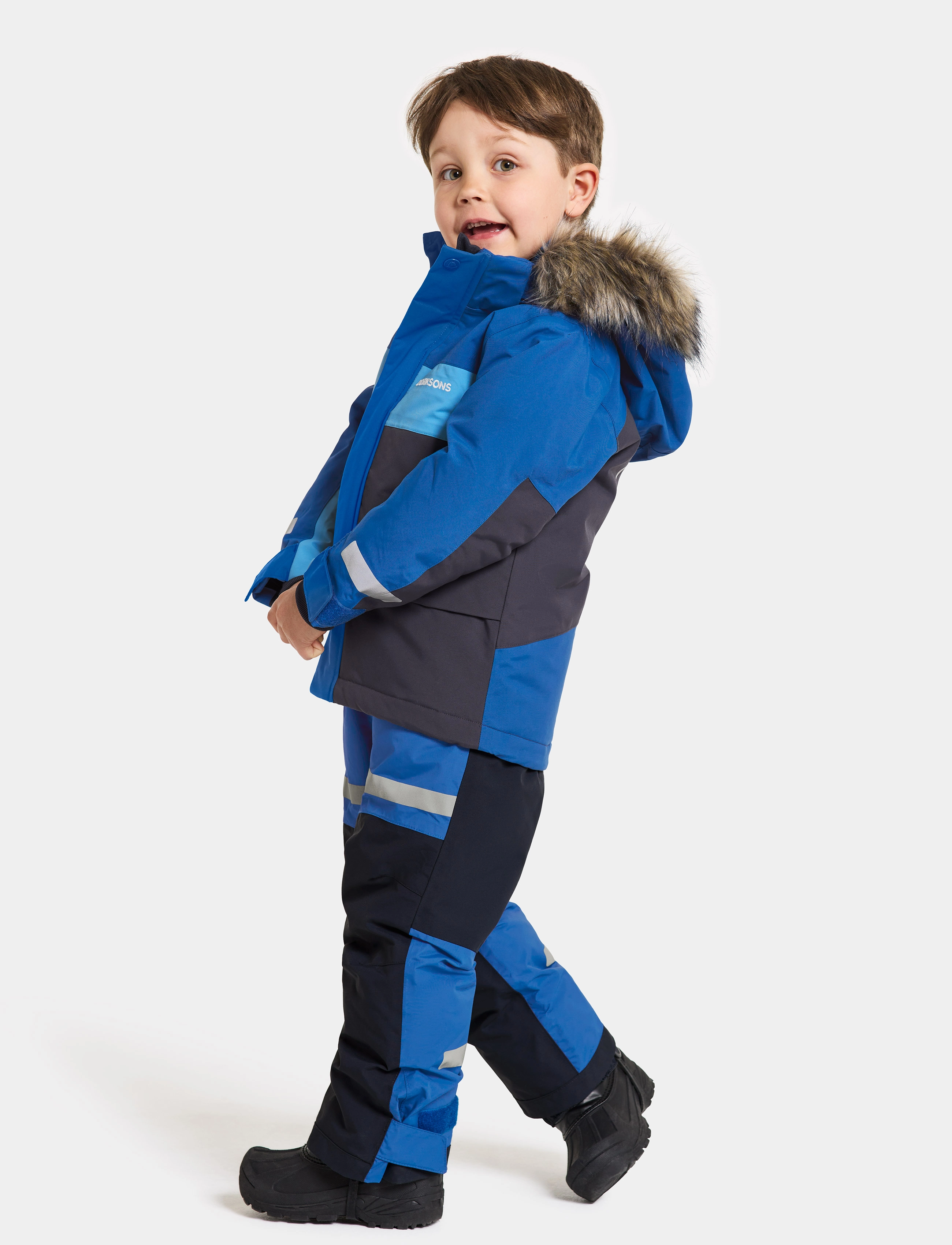 Didriksons - BJRVEN KIDS PARKA 2 - vinterjakker - classic blue - 4