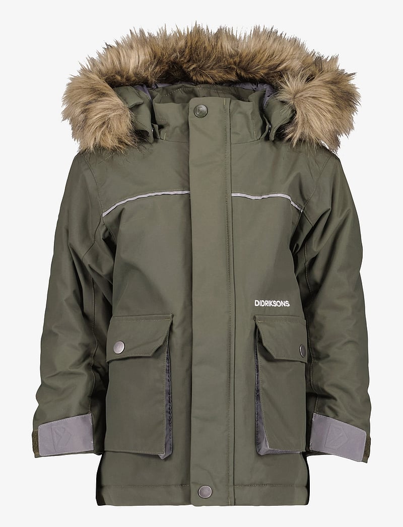 Didriksons - KURE KIDS PARKA 6 - paksud joped - deep green - 1
