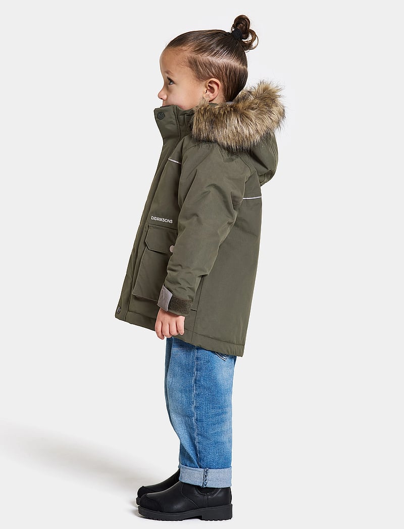 Didriksons - KURE KIDS PARKA 6 - paksud joped - deep green - 4
