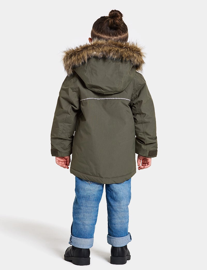 Didriksons - KURE KIDS PARKA 6 - paksud joped - deep green - 5