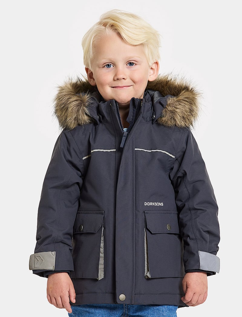 Didriksons - KURE KIDS PARKA 6 - jakas ar siltu oderi - navy - 0