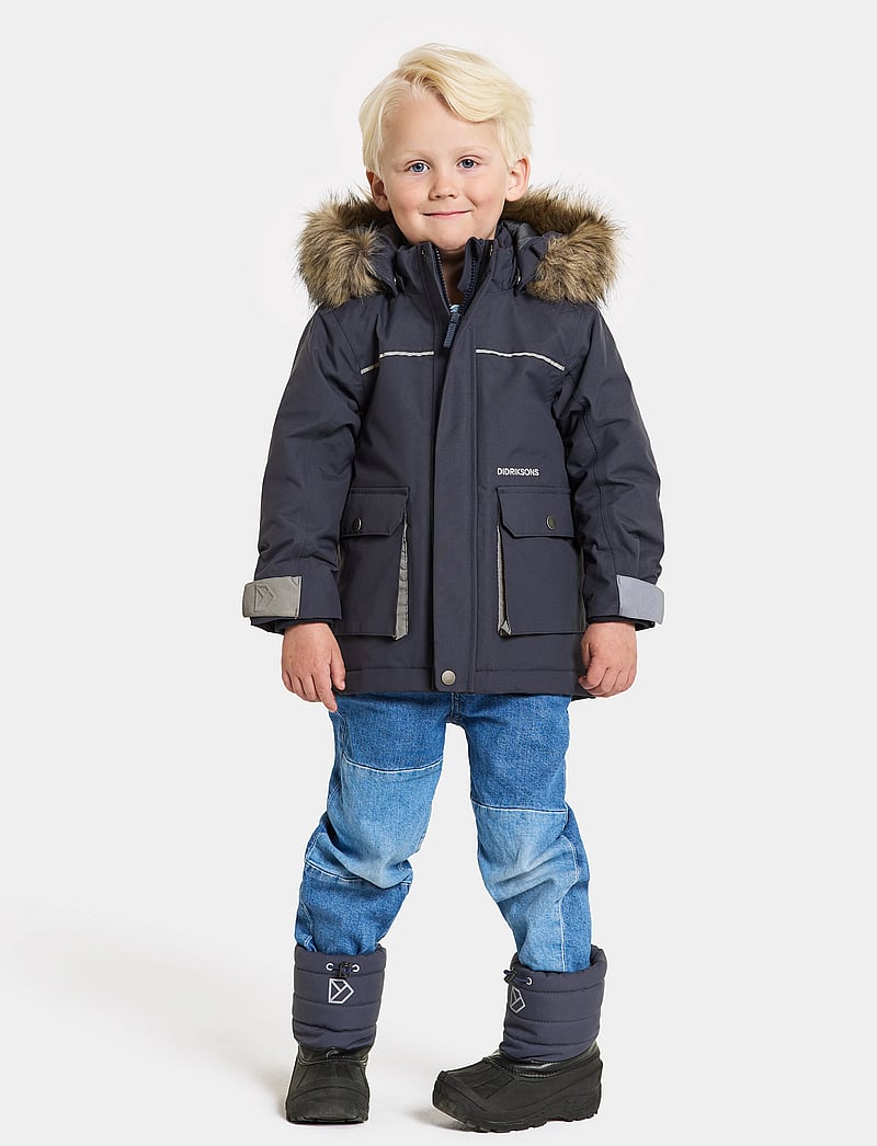 Didriksons - KURE KIDS PARKA 6 - jakas ar siltu oderi - navy - 3