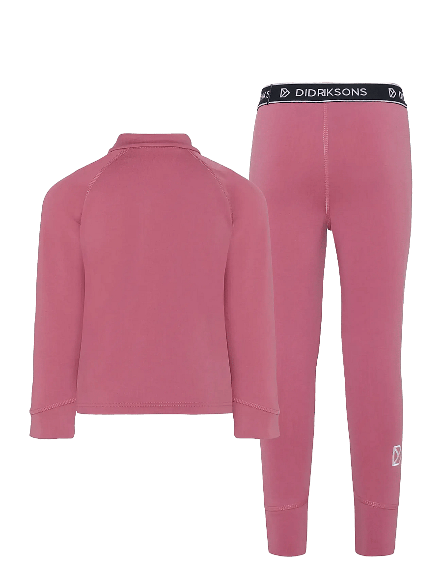 Didriksons - Jadis Kids' Set - aluskihina kantavad rõivakomplektid - heather pink - 5
