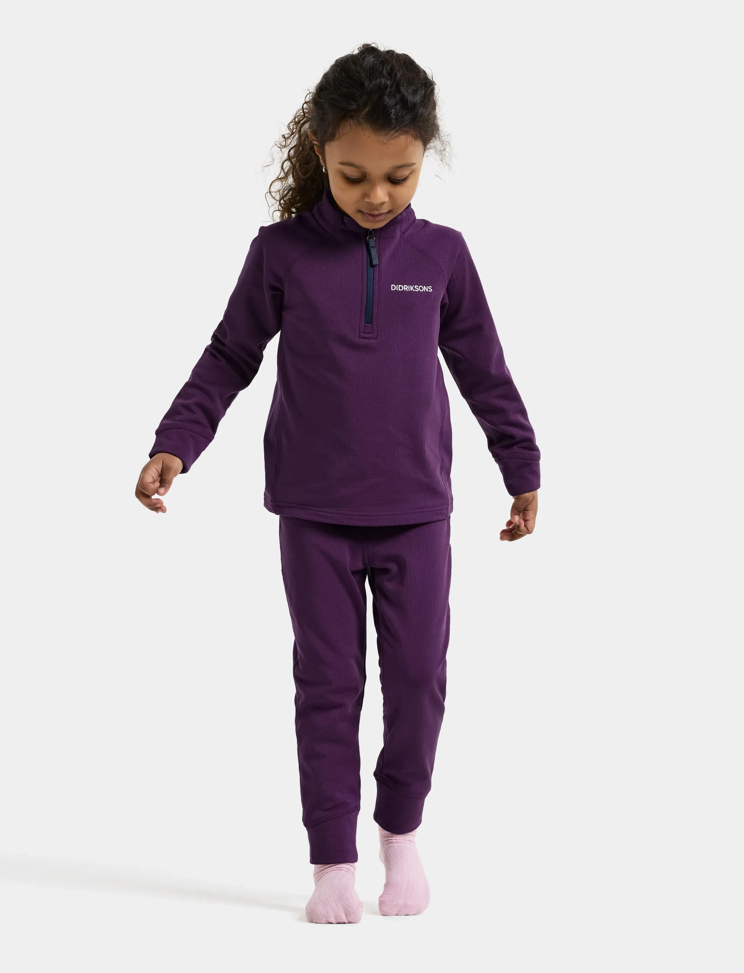 Didriksons Jadis Kids' Set, Børn, Børne Termosæt, Lila, Str: 140