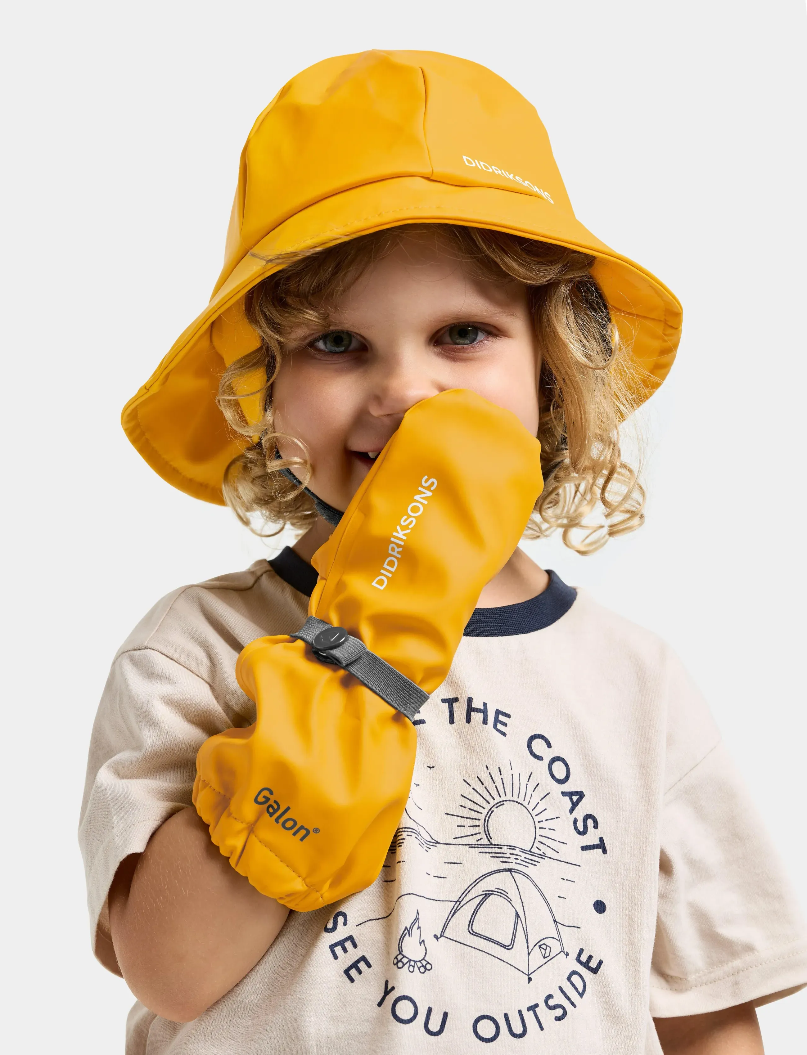 Didriksons Southwest Kids, 56, Yellow, Hatte > Regnhatte, Børn
