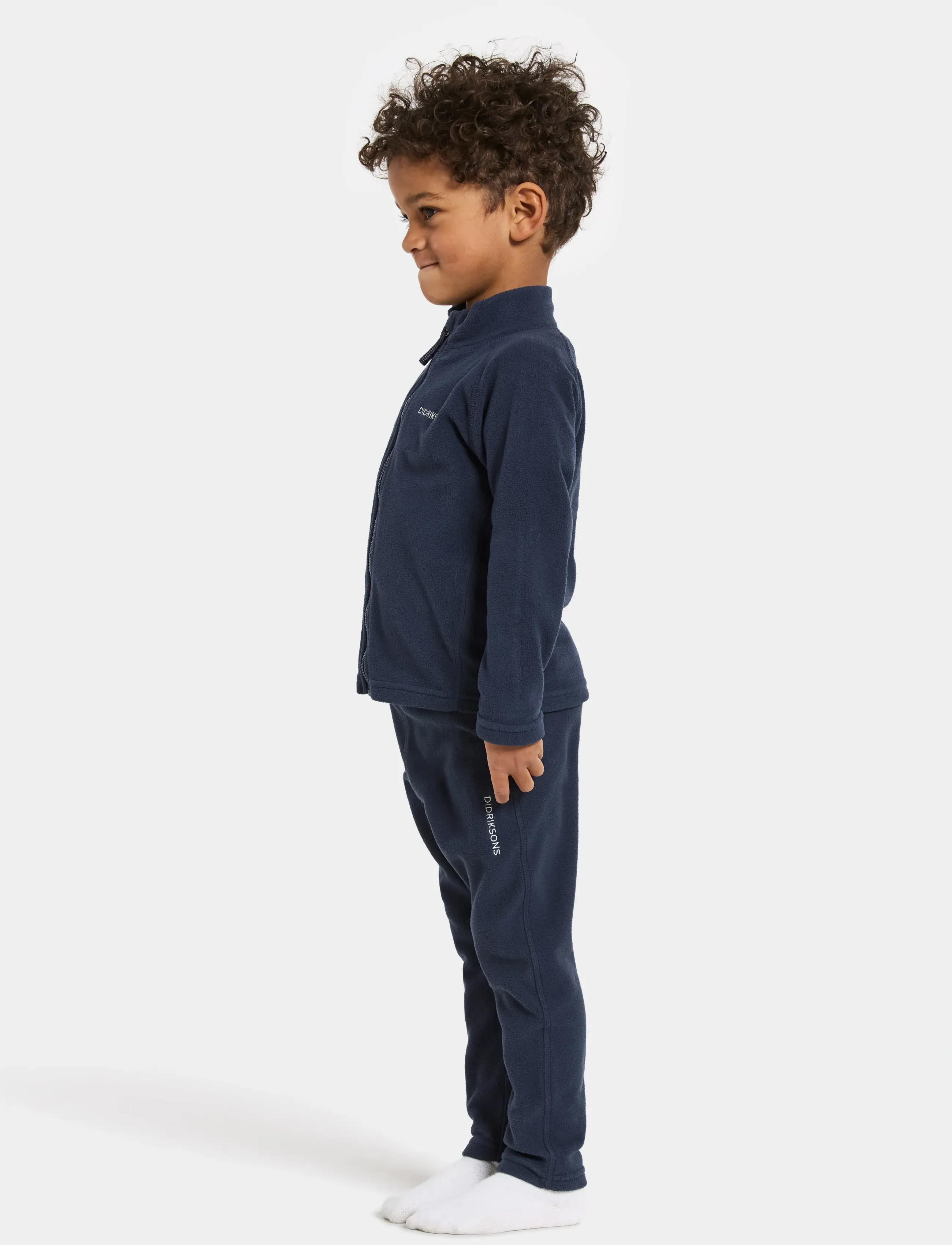 Didriksons Monte Kids' Full-Zip - Fleece - NAVY / navy