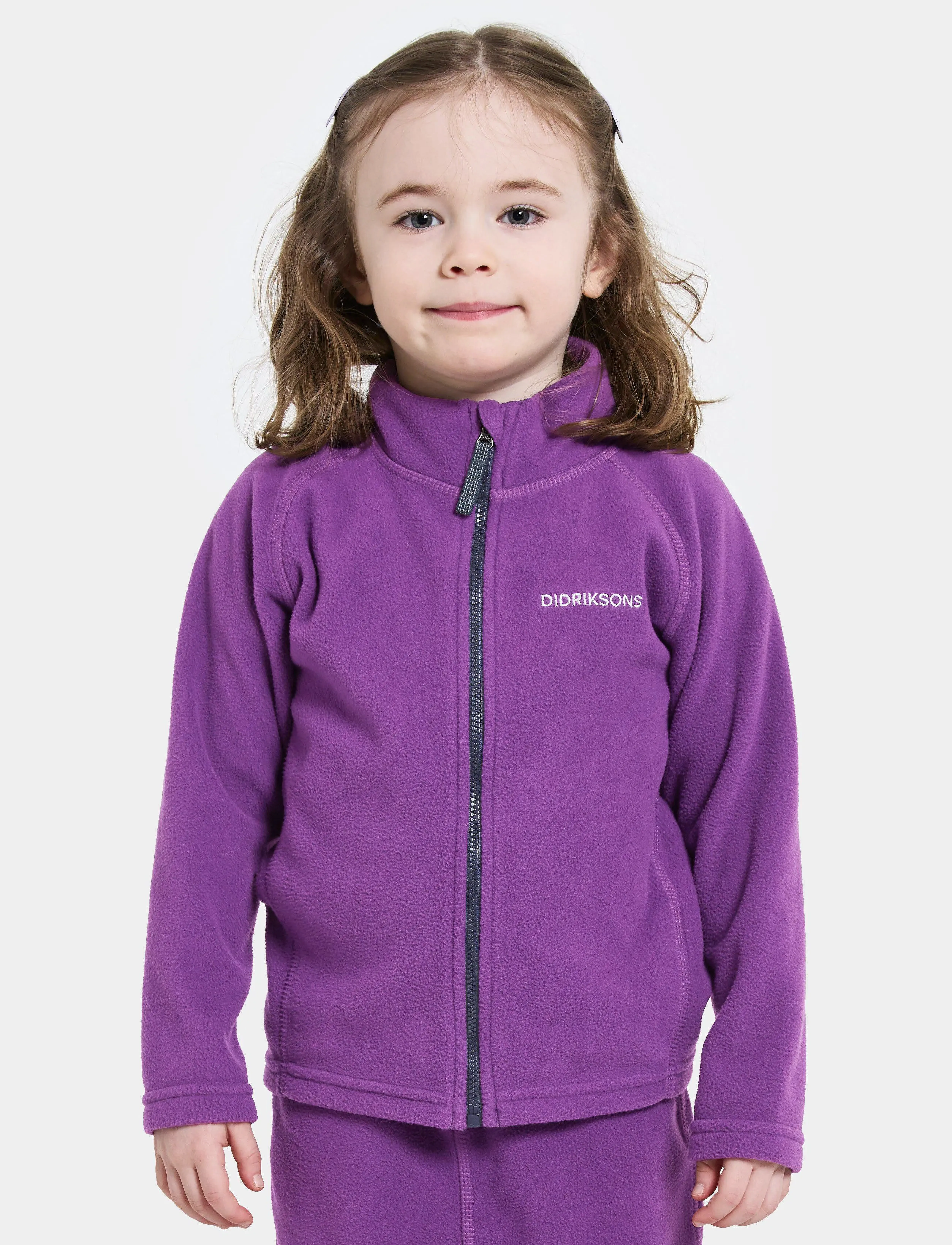Didriksons Monte Kids' Full-Zip - Fleece - ROYAL PURPLE / purple