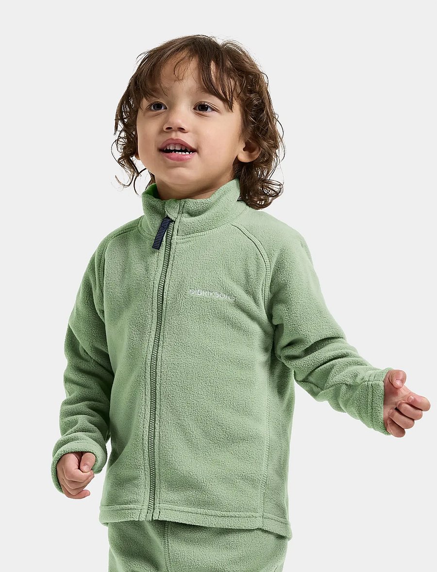 Didriksons - Monte Kids' Full-Zip - isolerade jackor - sage green - 0