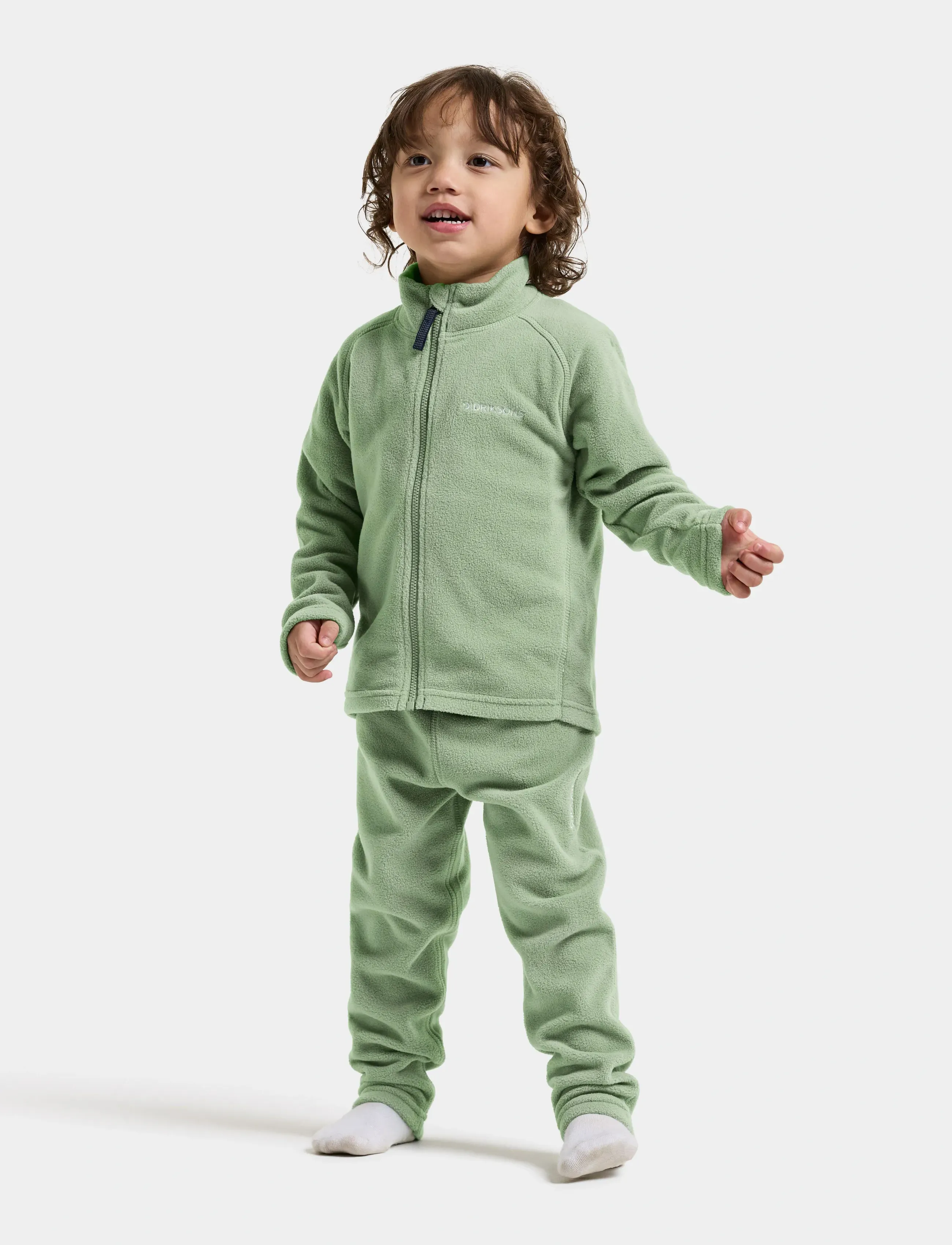 Didriksons - Monte Kids' Full-Zip - isolerade jackor - sage green - 3