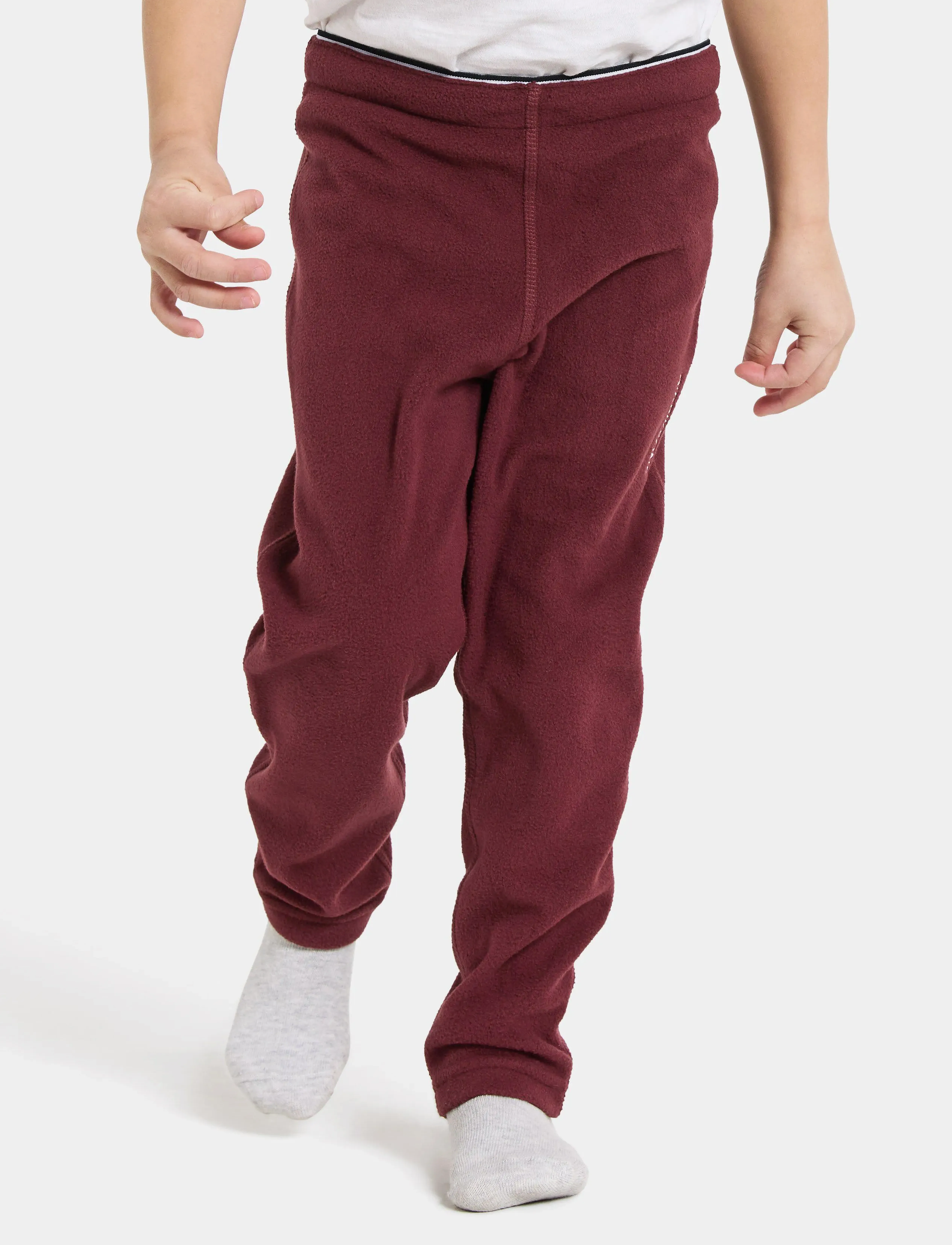 Didriksons Monte Kids' Pants, Børn, Børne Fleecebukser, Bordeaux, Str: 110