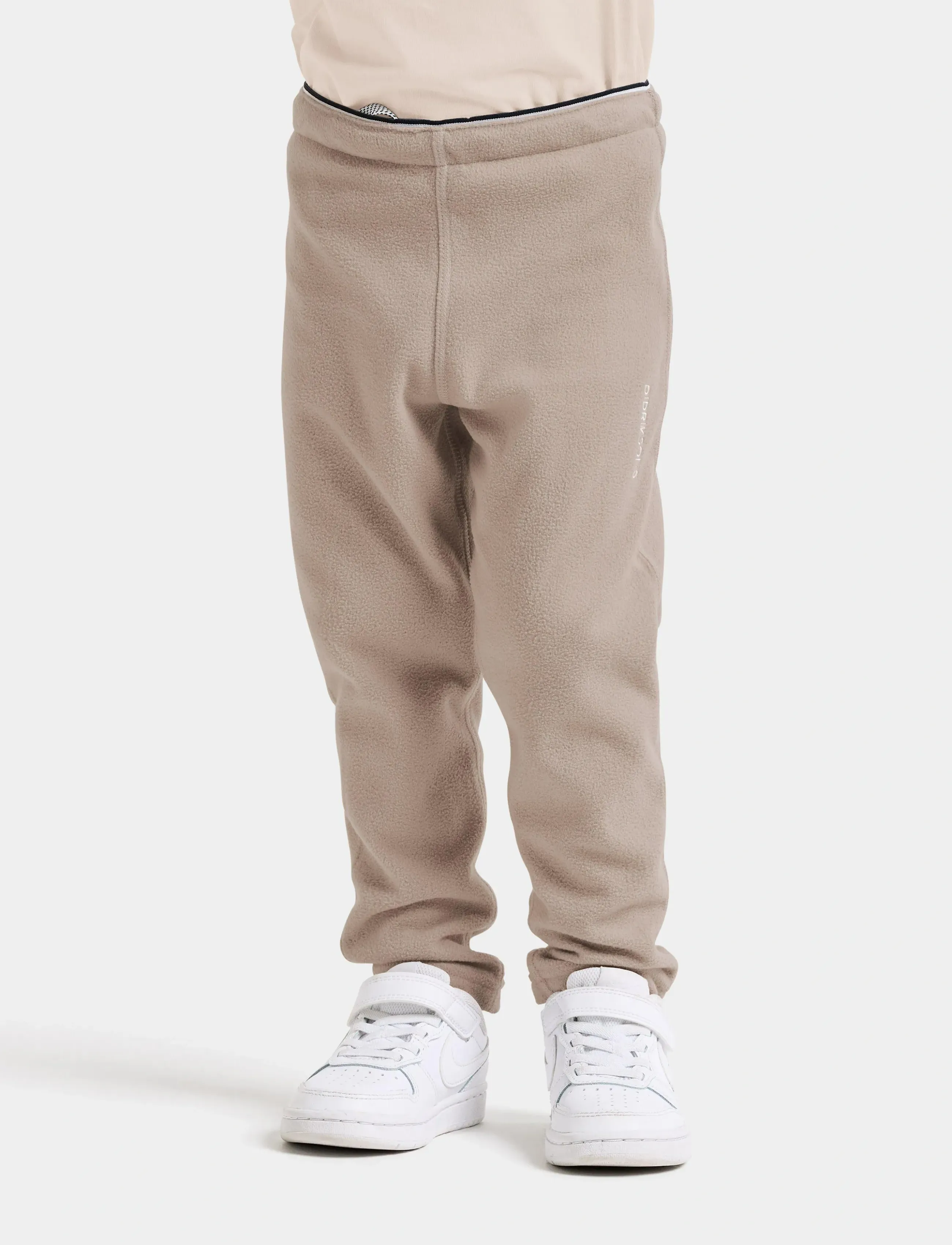 Didriksons Monte Kids' Pants, Børn, Børne Fleecebukser, Beige, Str: 128