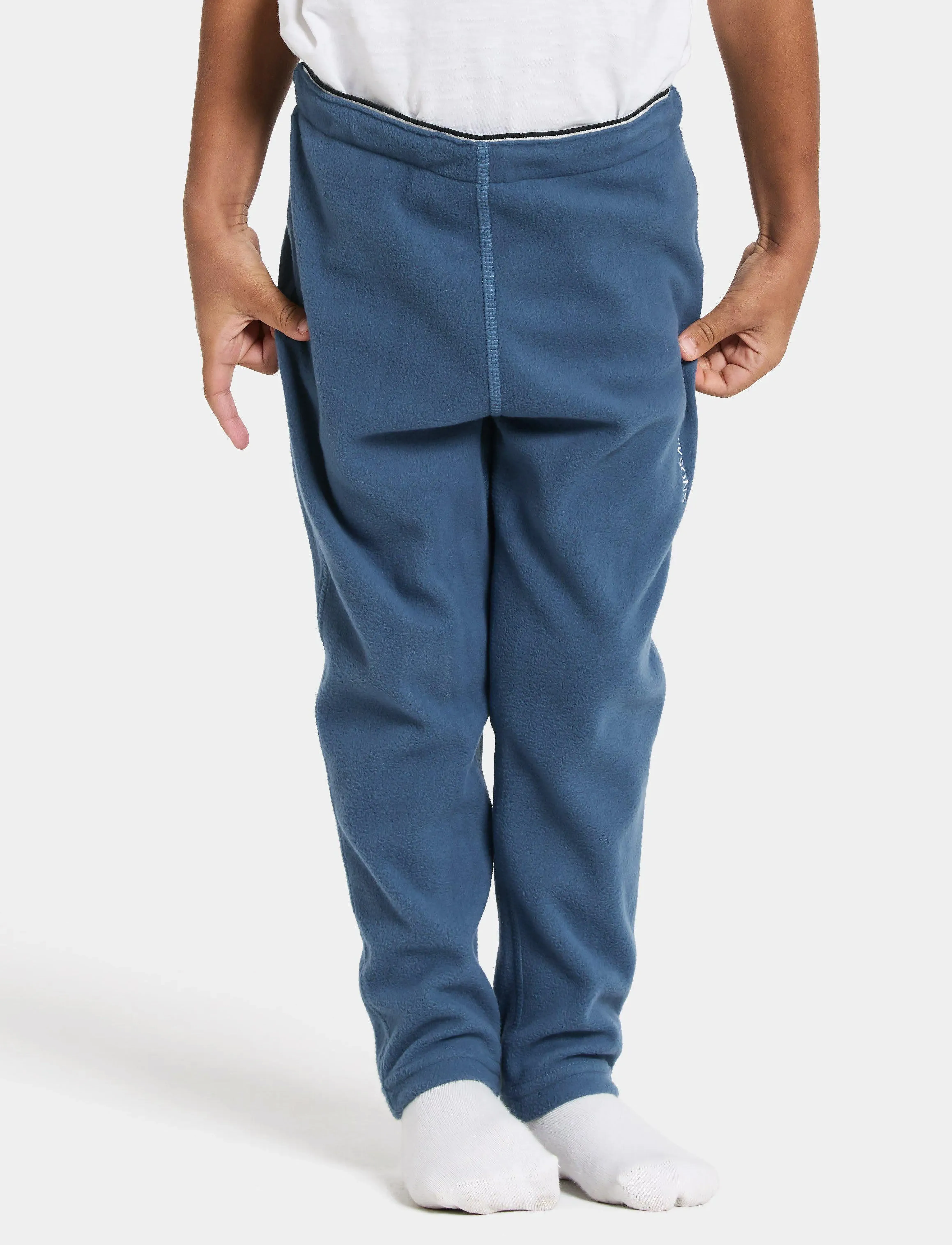 Didriksons Monte Kids Pants 9, Børn, Børne Fleecebukser, Blå, Str: 110
