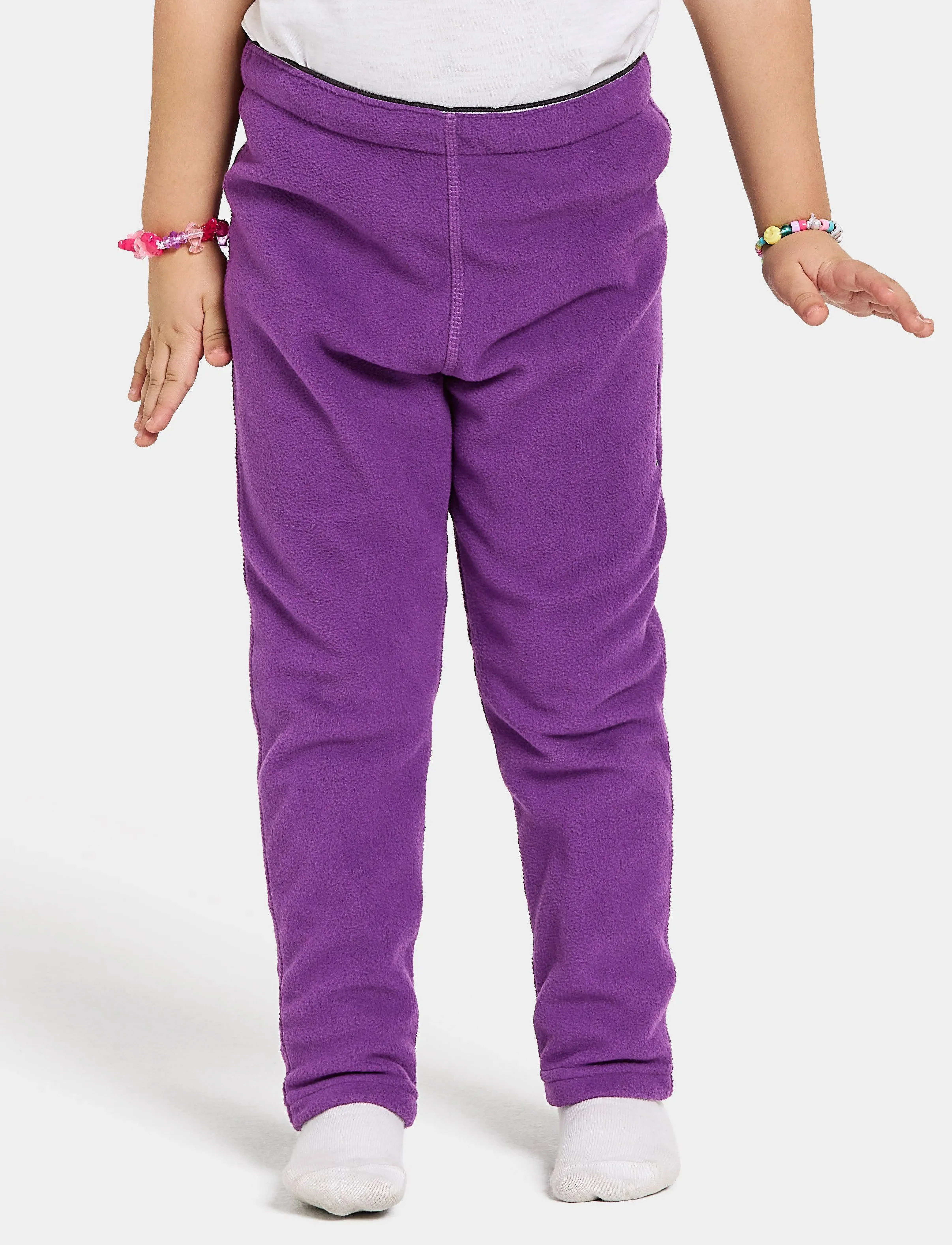 Didriksons Monte Kids Pants 9, Børn, Børne Fleecebukser, Lila, Str: 140