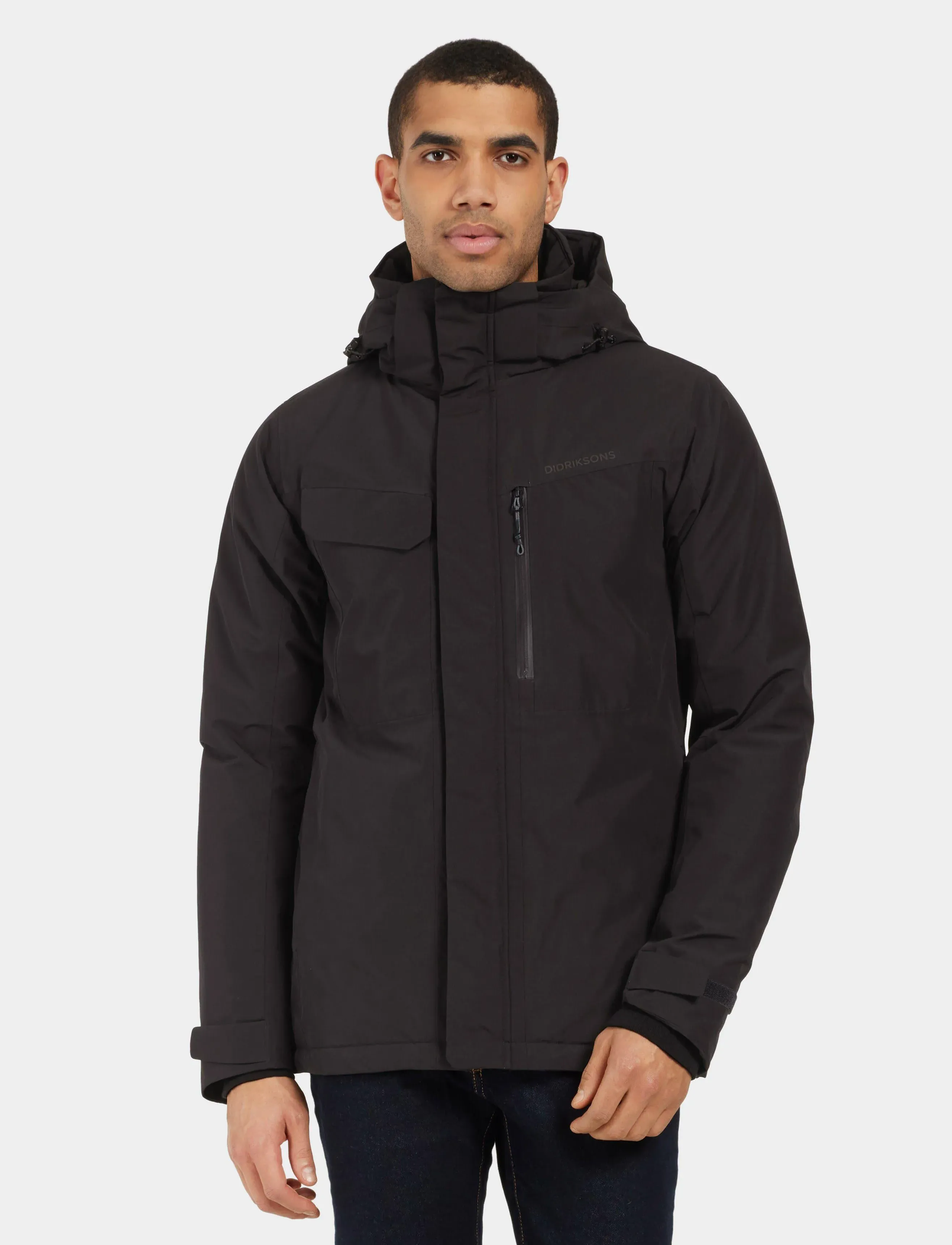 Didriksons Stefan Jacket, L, Jackets, Schwarz - Parkas, Männerswear