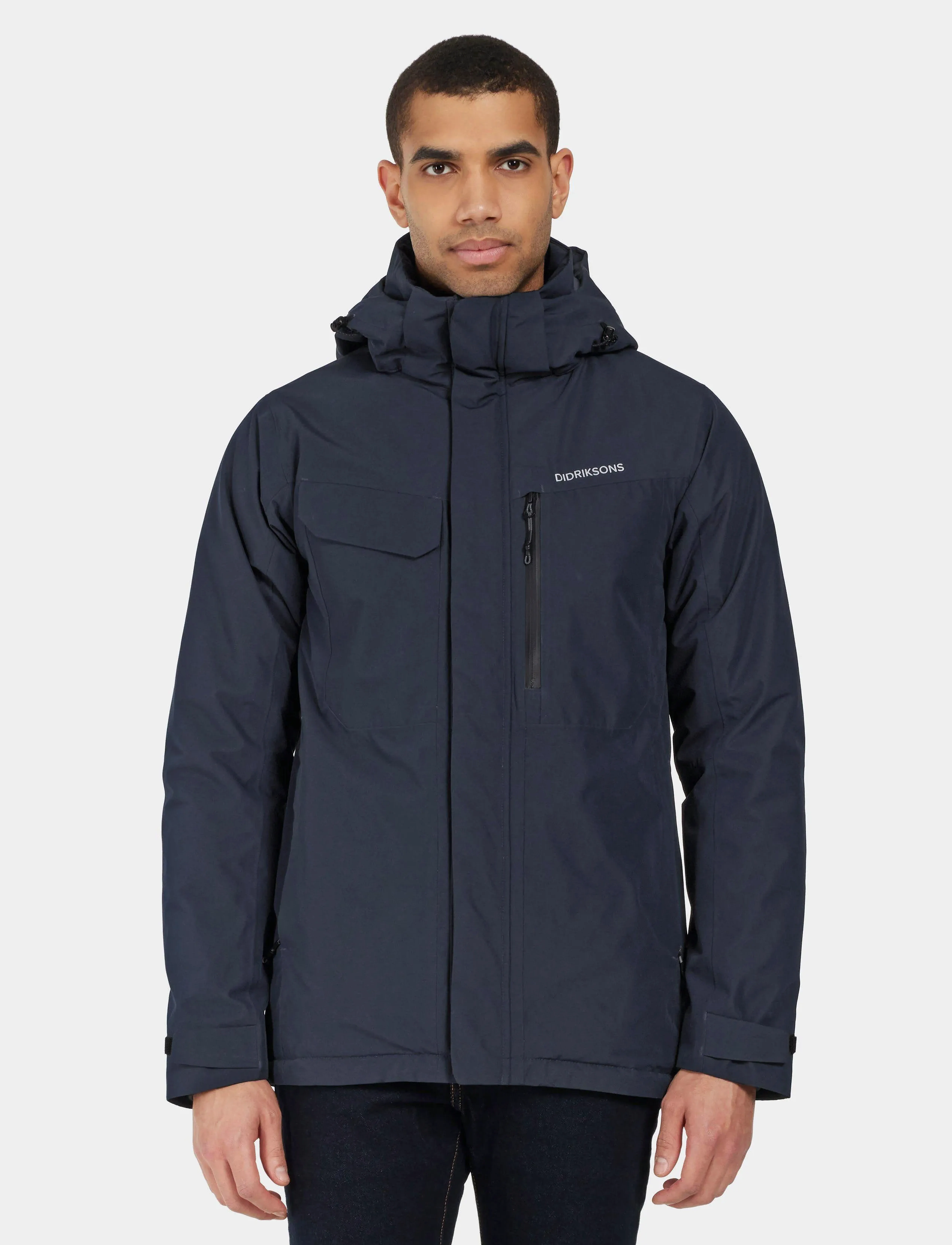 Didriksons Stefan Jacket, M, Jackets, Marineblau - Parkas, Männerswear